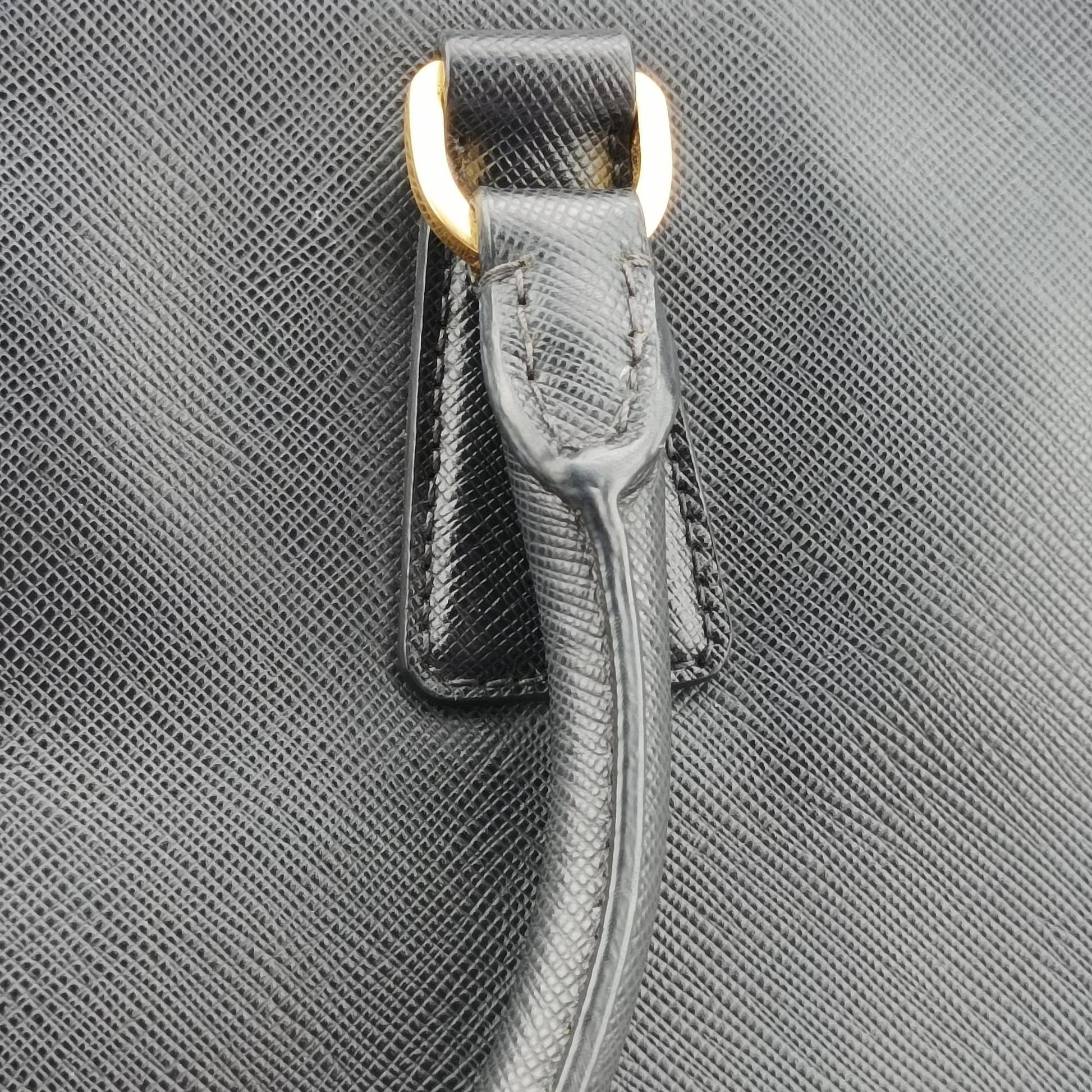 Galleria Black SAFFIANO Leather 1BA274 7/R 165ガレリア ブラック サフィアーノレザー 1BA274 7/R 165