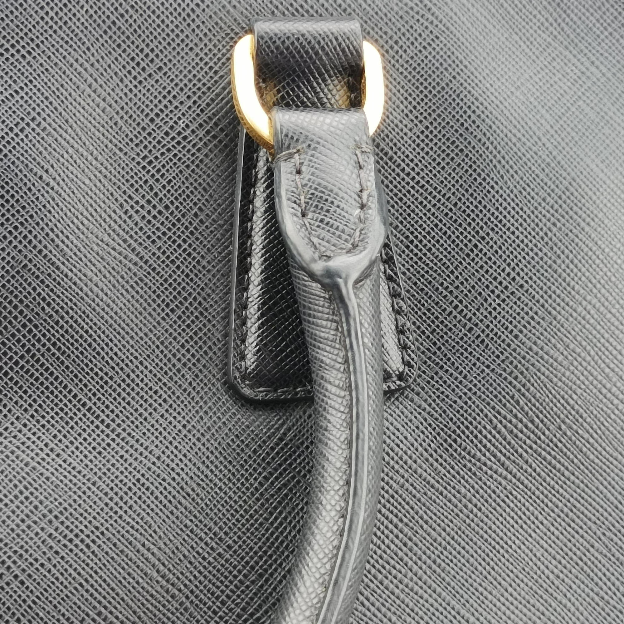 Galleria Black SAFFIANO Leather 1BA274 7/R 165ガレリア ブラック サフィアーノレザー 1BA274 7/R 165