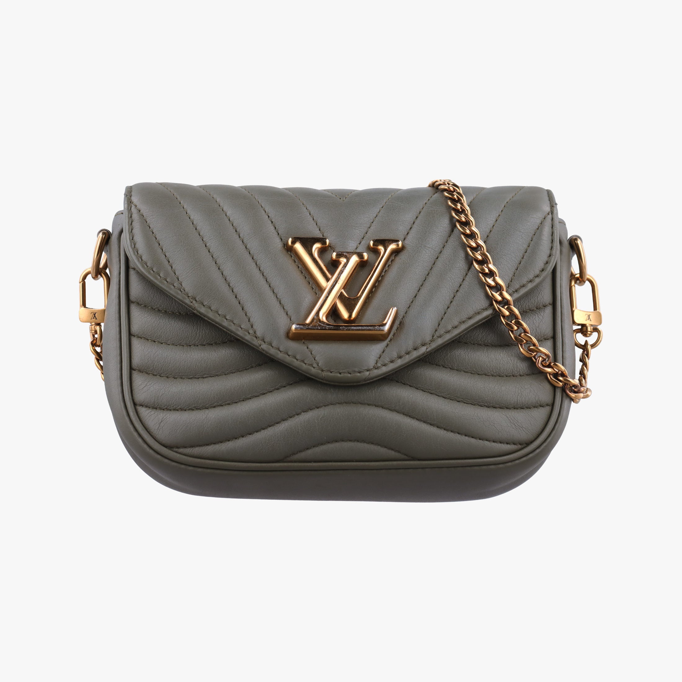 New Wave Multi Pochette Green Leather M56471 FK4230ニューウェーブ ミュルティ ポシェット カーキ系 レザー M56471 FK4230