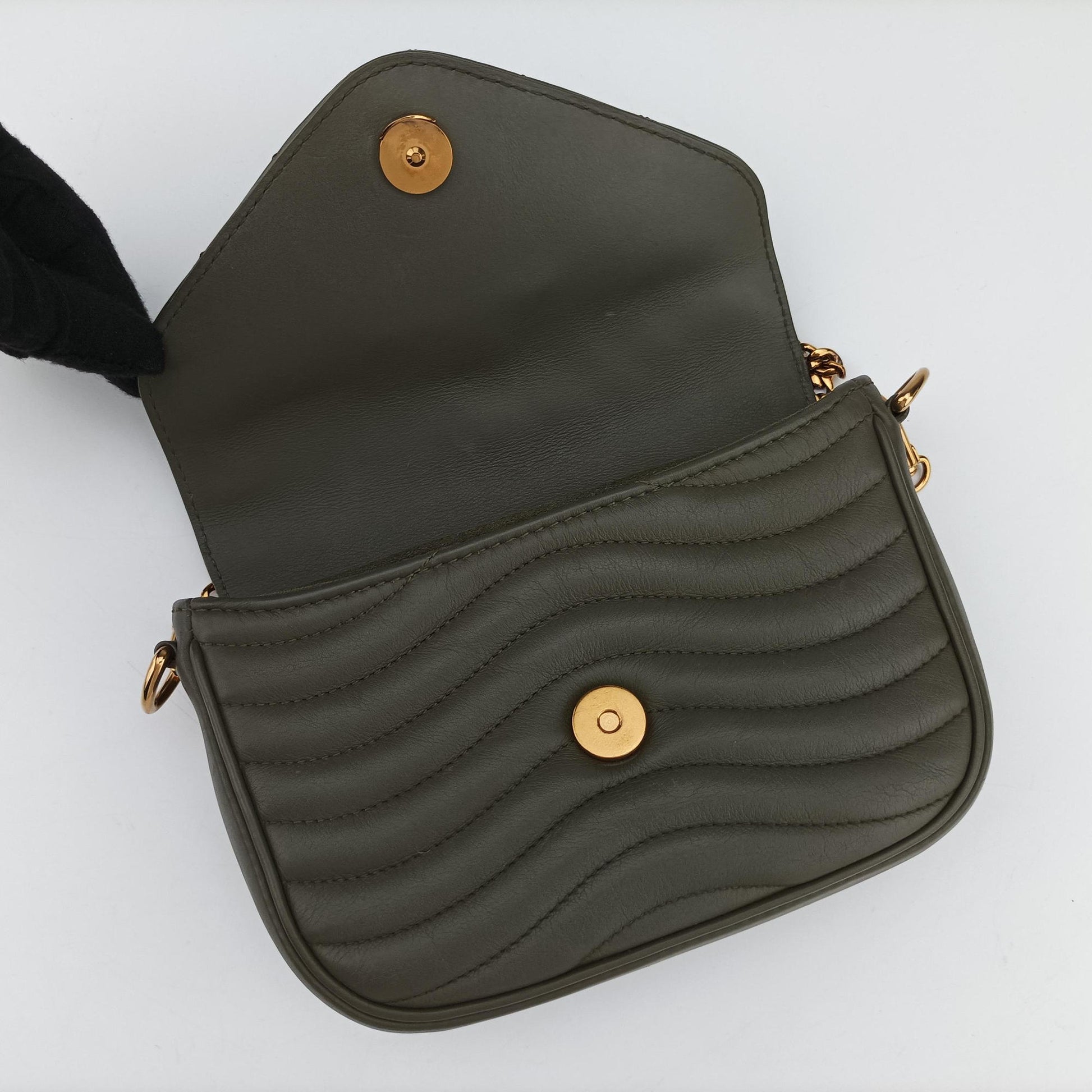 New Wave Multi Pochette Green Leather M56471 FK4230ニューウェーブ ミュルティ ポシェット カーキ系 レザー M56471 FK4230