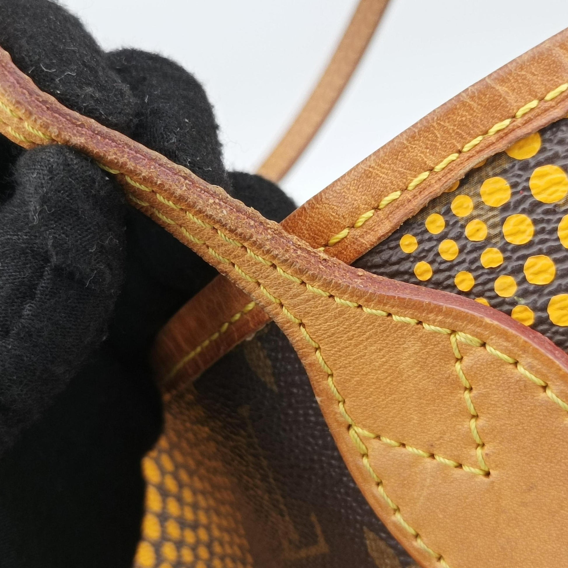 Neverfull MM MARRON × JAUNE Monogram Wave Dot Canvas M40685 TJ3152ネヴァーフルMM マロン × ジョーヌ モノグラム ウェーブ ドットキャンバス M40685 TJ3152