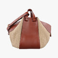 Hammock Small Brown×Beige Leather×Raffia 061701ハンモック スモール ブラウン×ベージュ レザー×ラフィア 061701