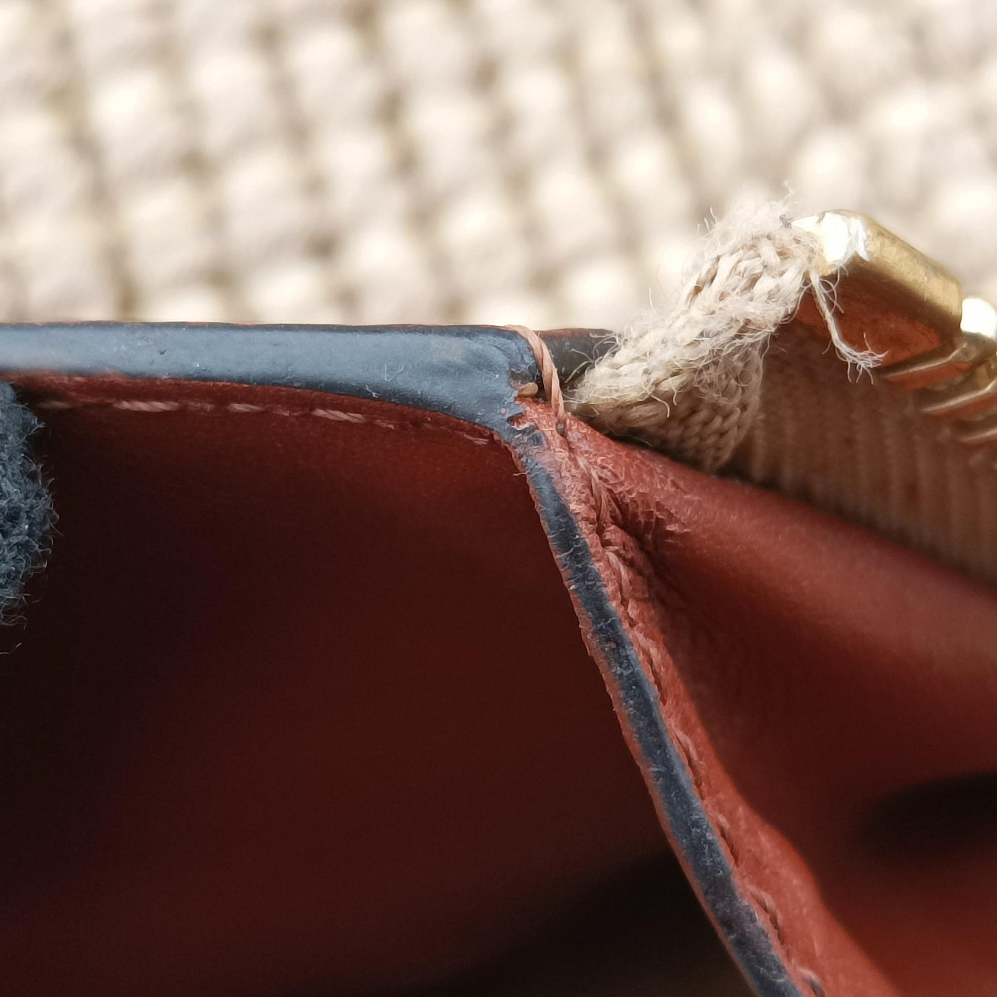 Hammock Small Brown×Beige Leather×Raffia 061701ハンモック スモール ブラウン×ベージュ レザー×ラフィア 061701