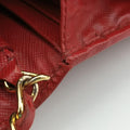 Metal Wallet on Chain Cornflower Clutch Red Saffiano Leather 1MT290 181メタル ウォレット オン チェーン コーンフラワー クラッチ レッド サフィアーノレザー 1MT290 181