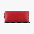 Metal Wallet on Chain Cornflower Clutch Red Saffiano Leather 1MT290 181メタル ウォレット オン チェーン コーンフラワー クラッチ レッド サフィアーノレザー 1MT290 181