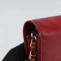 Metal Wallet on Chain Cornflower Clutch Red Saffiano Leather 1MT290 181メタル ウォレット オン チェーン コーンフラワー クラッチ レッド サフィアーノレザー 1MT290 181