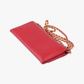 Metal Wallet on Chain Cornflower Clutch Red Saffiano Leather 1MT290 181メタル ウォレット オン チェーン コーンフラワー クラッチ レッド サフィアーノレザー 1MT290 181