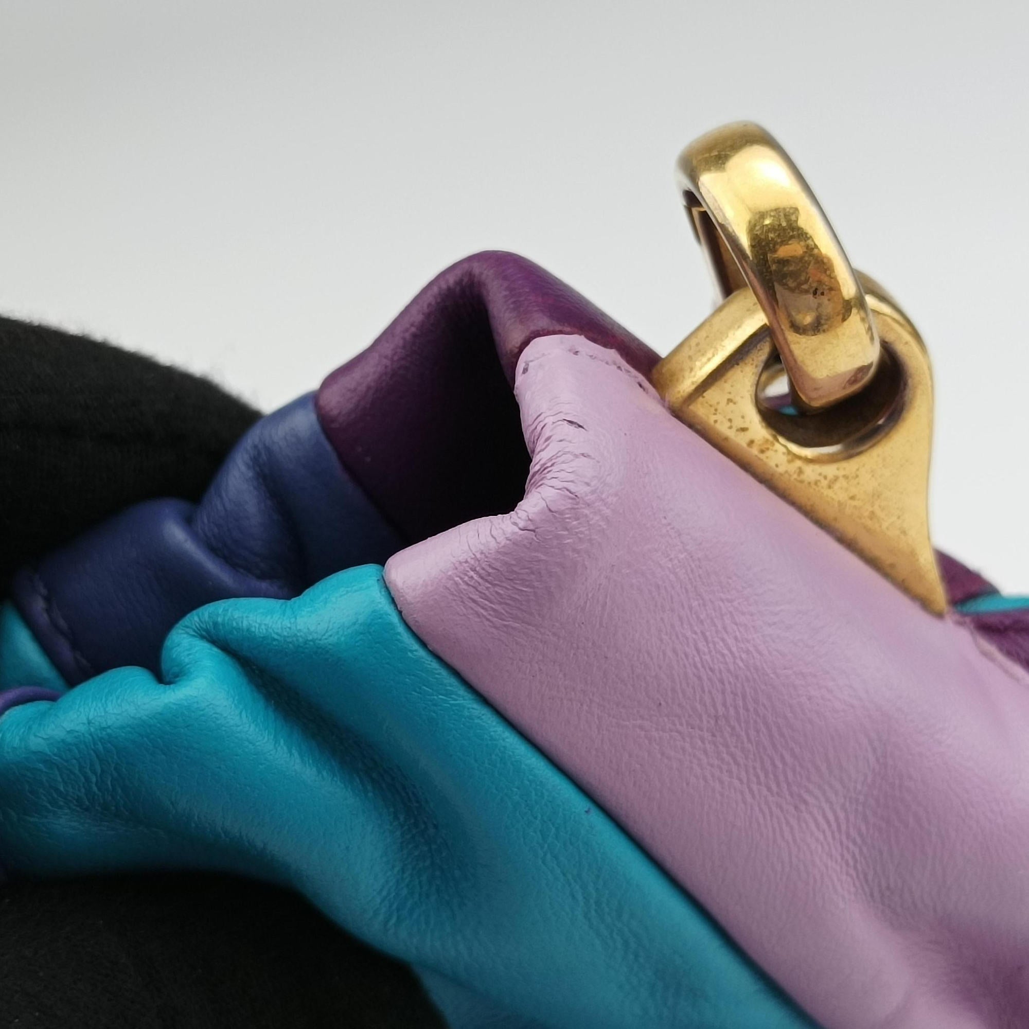  Trembled Blossoms Multicolor Purple × Blue Nappa Leather BN1680 129トレンブルド ブロッサムズ マルチカラー パープル×ブルー  ナッパレザー BN1680 129