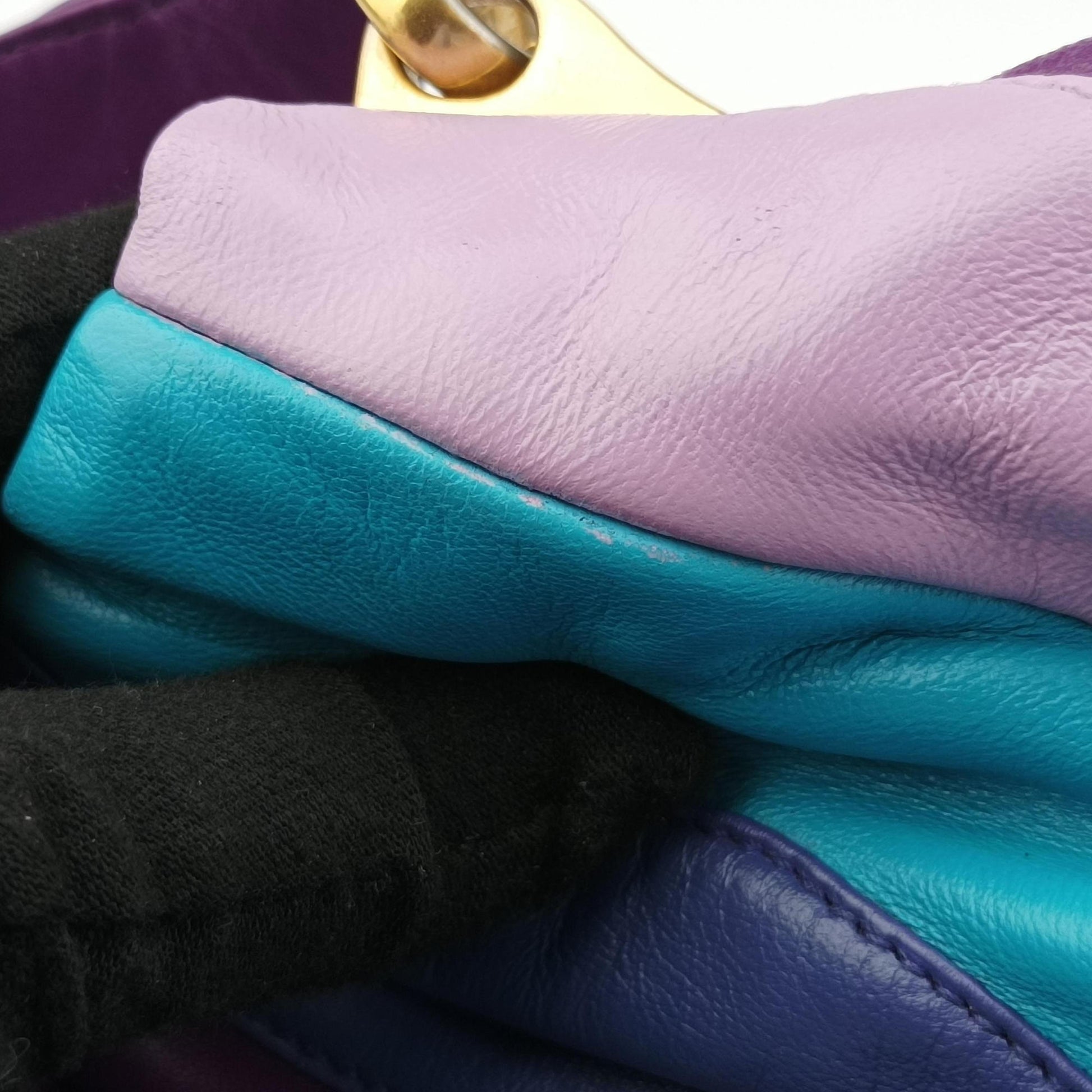  Trembled Blossoms Multicolor Purple × Blue Nappa Leather BN1680 129トレンブルド ブロッサムズ マルチカラー パープル×ブルー  ナッパレザー BN1680 129
