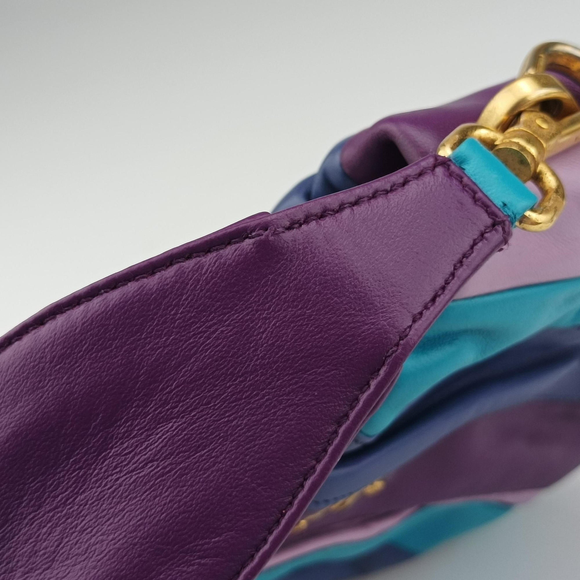  Trembled Blossoms Multicolor Purple × Blue Nappa Leather BN1680 129トレンブルド ブロッサムズ マルチカラー パープル×ブルー  ナッパレザー BN1680 129
