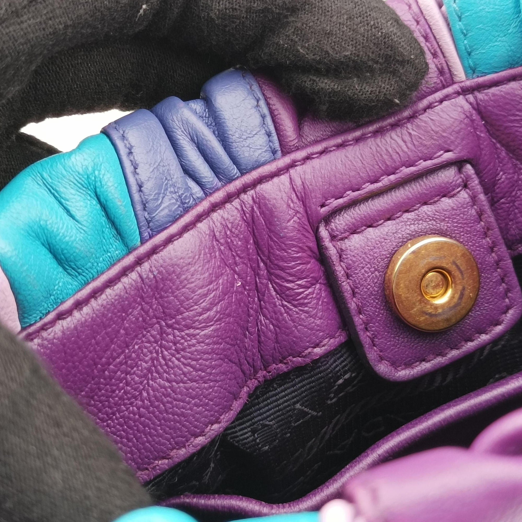  Trembled Blossoms Multicolor Purple × Blue Nappa Leather BN1680 129トレンブルド ブロッサムズ マルチカラー パープル×ブルー  ナッパレザー BN1680 129