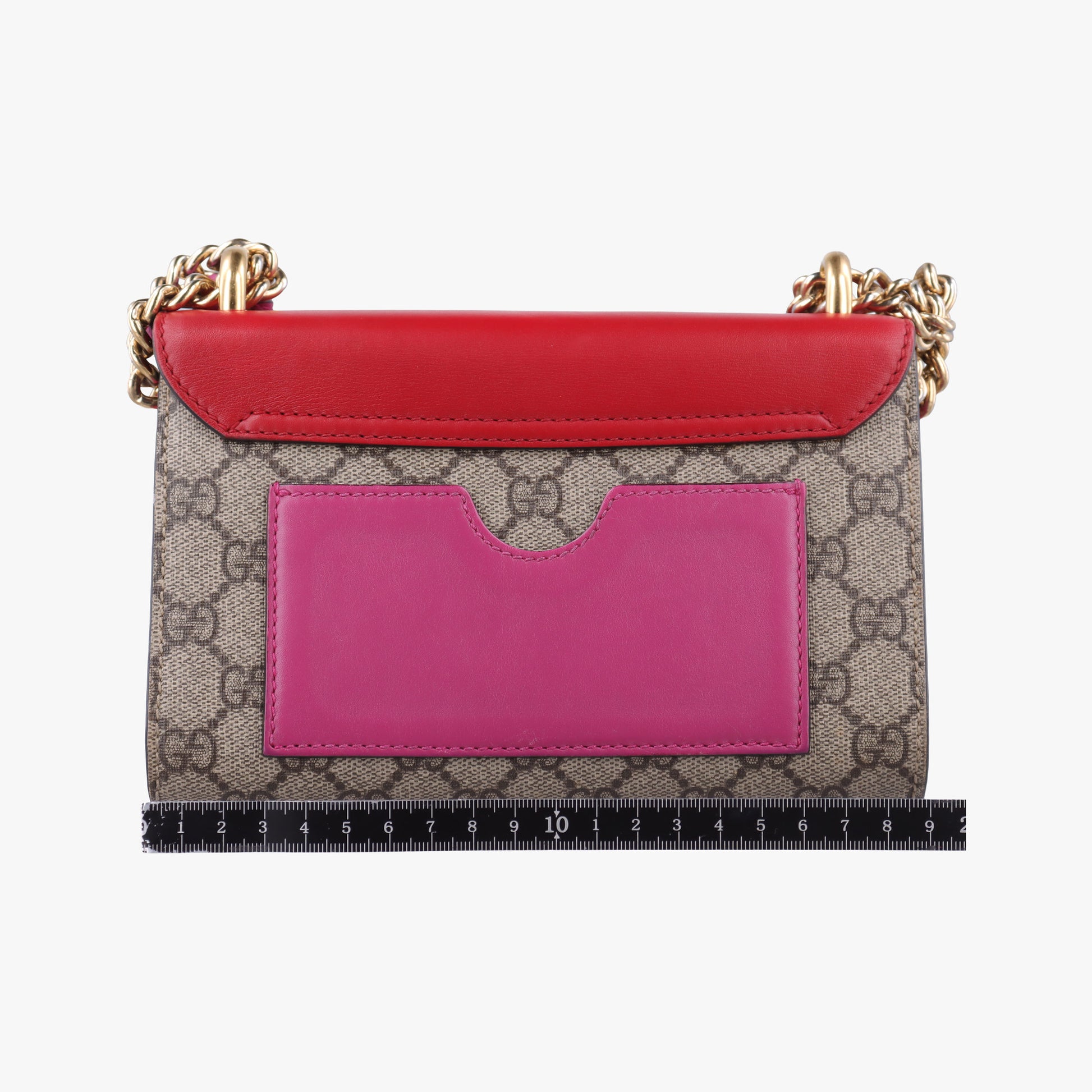 Padlock beige×red×pink PVC coated canvas×Leather 409487 F020695967パドロック ベージュ×レッド×ピンク PVCコーティングキャンバス×レザー 409487 F020695967
