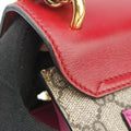 Padlock beige×red×pink PVC coated canvas×Leather 409487 F020695967パドロック ベージュ×レッド×ピンク PVCコーティングキャンバス×レザー 409487 F020695967