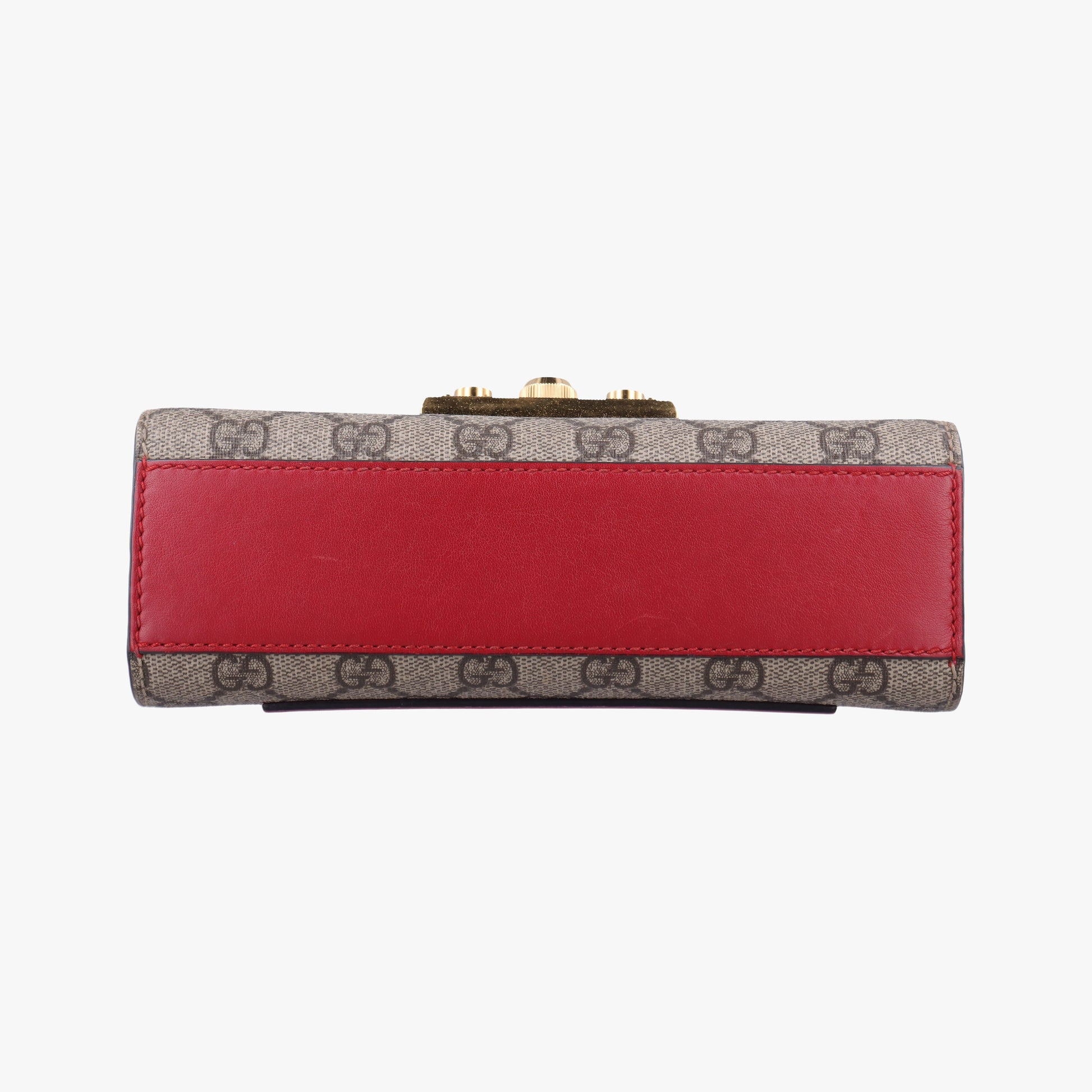 Padlock beige×red×pink PVC coated canvas×Leather 409487 F020695967パドロック ベージュ×レッド×ピンク PVCコーティングキャンバス×レザー 409487 F020695967