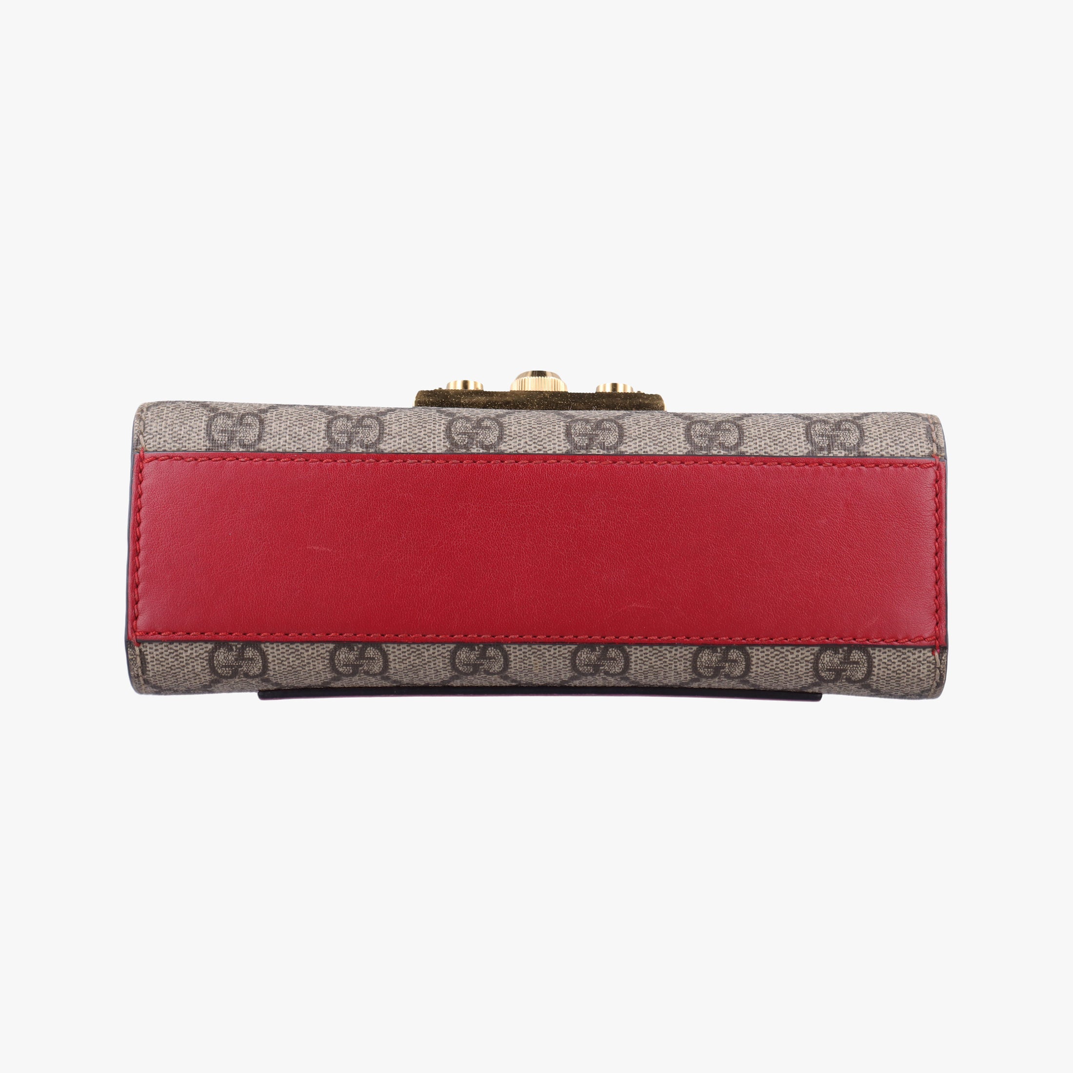 Padlock beige×red×pink PVC coated canvas×Leather 409487 F020695967パドロック ベージュ×レッド×ピンク PVCコーティングキャンバス×レザー 409487 F020695967