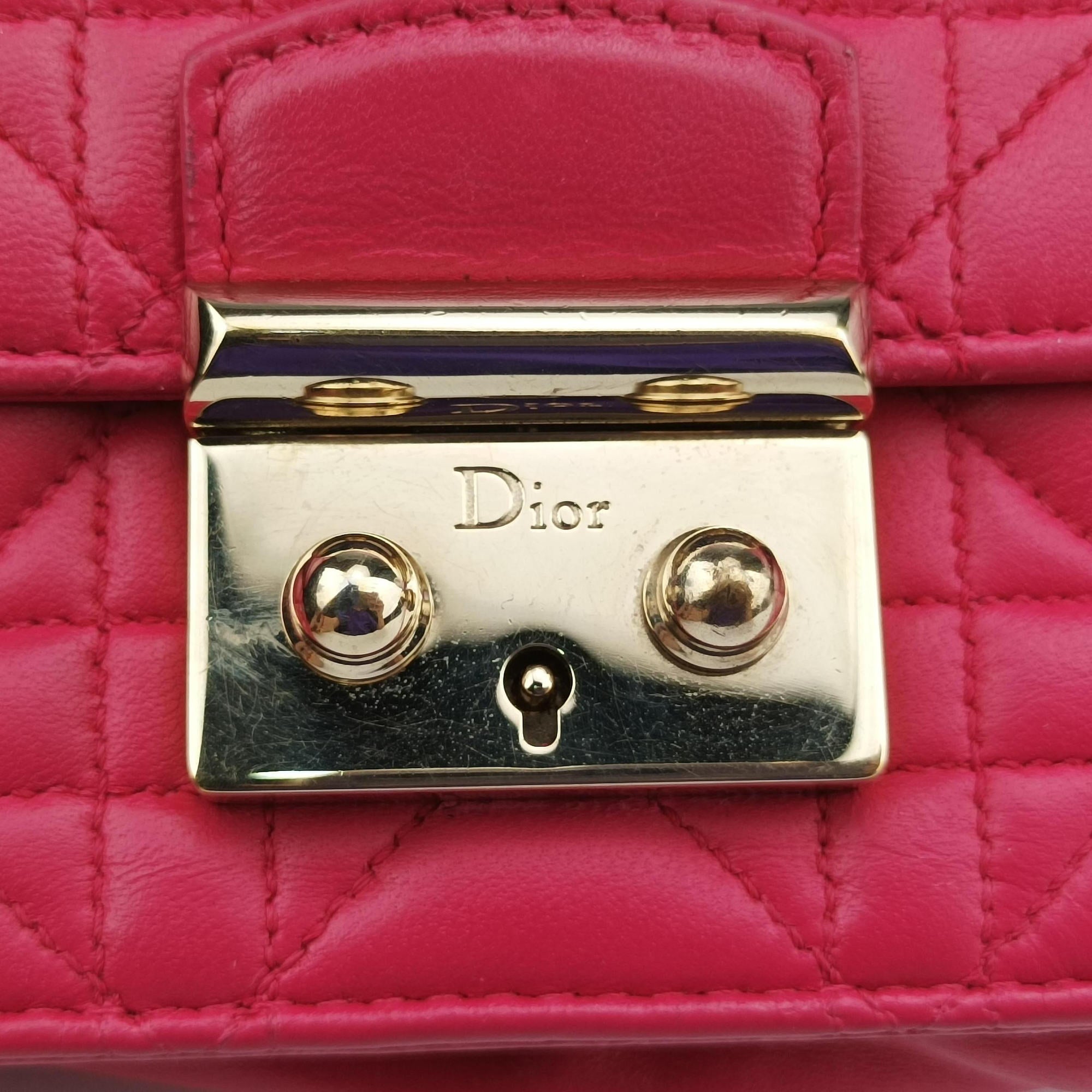 Cannage New Lock Rose lambskin 12-MA-1104カナージュ ニューロック ローズ レッド ラムスキン 12-MA-1104
