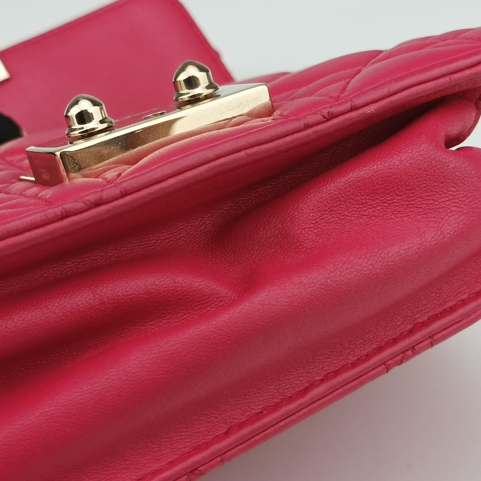 Cannage New Lock Rose lambskin 12-MA-1104カナージュ ニューロック ローズ レッド ラムスキン 12-MA-1104