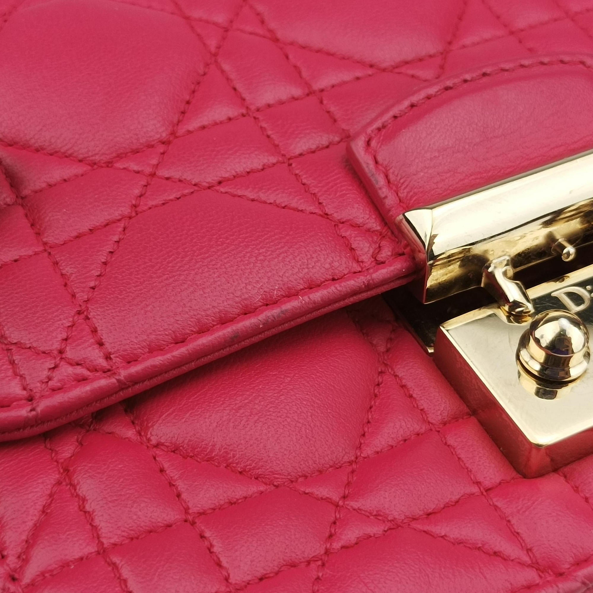 Cannage New Lock Rose lambskin 12-MA-1104カナージュ ニューロック ローズ レッド ラムスキン 12-MA-1104