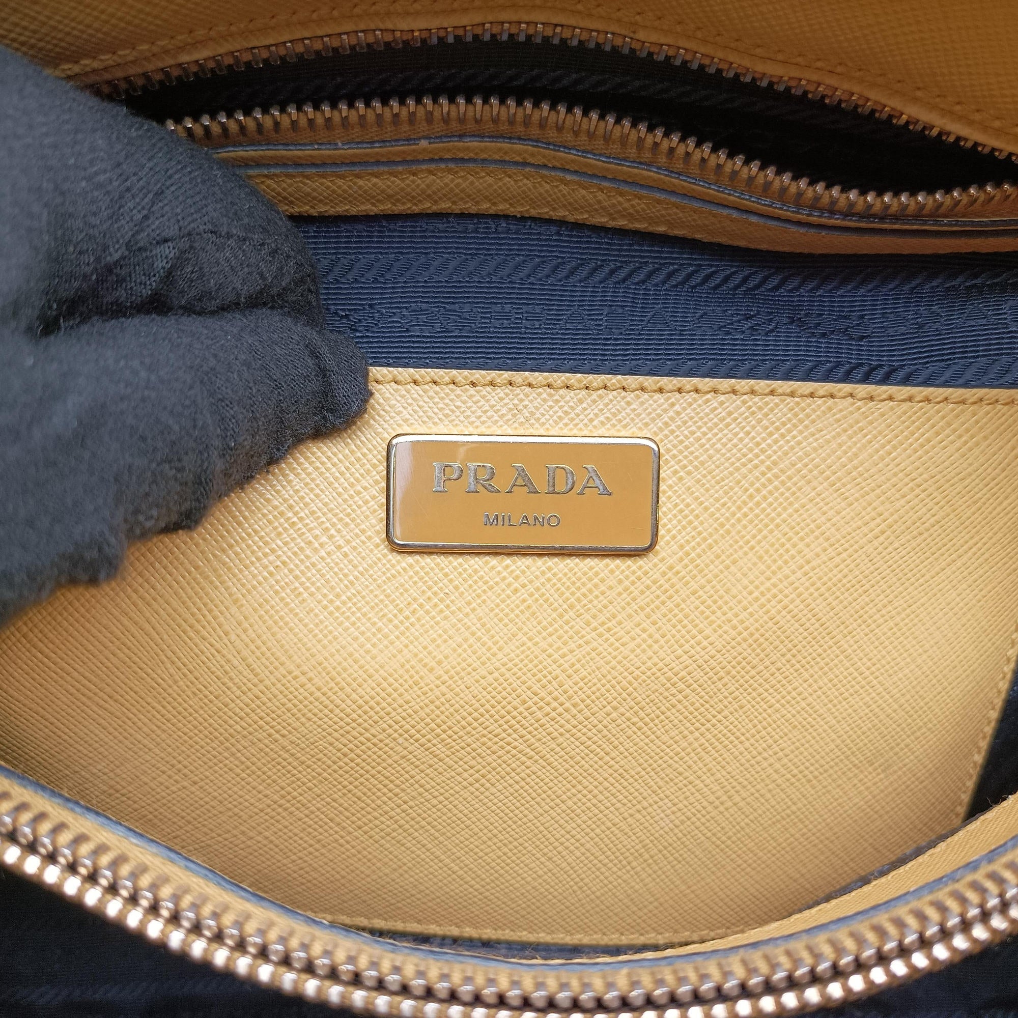 Promenade Navy x yellow SAFFIANO Leather BL836T 7 Bプロムナード ネービーxイェロー サフィアーノレザー BL836T 7 B