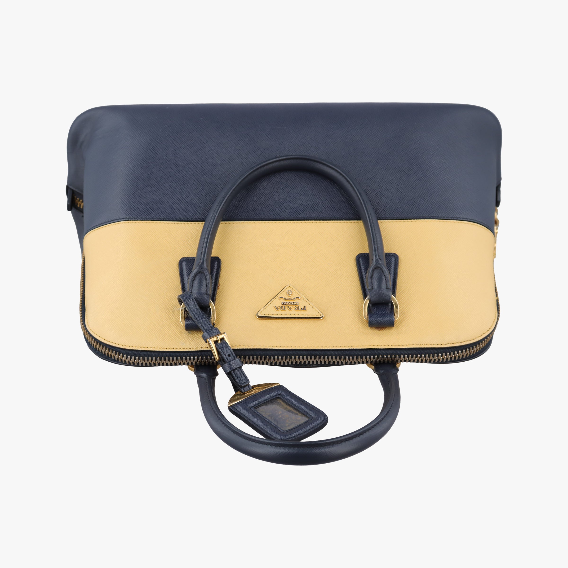 Promenade Navy x yellow SAFFIANO Leather BL836T 7 Bプロムナード ネービーxイェロー サフィアーノレザー BL836T 7 B