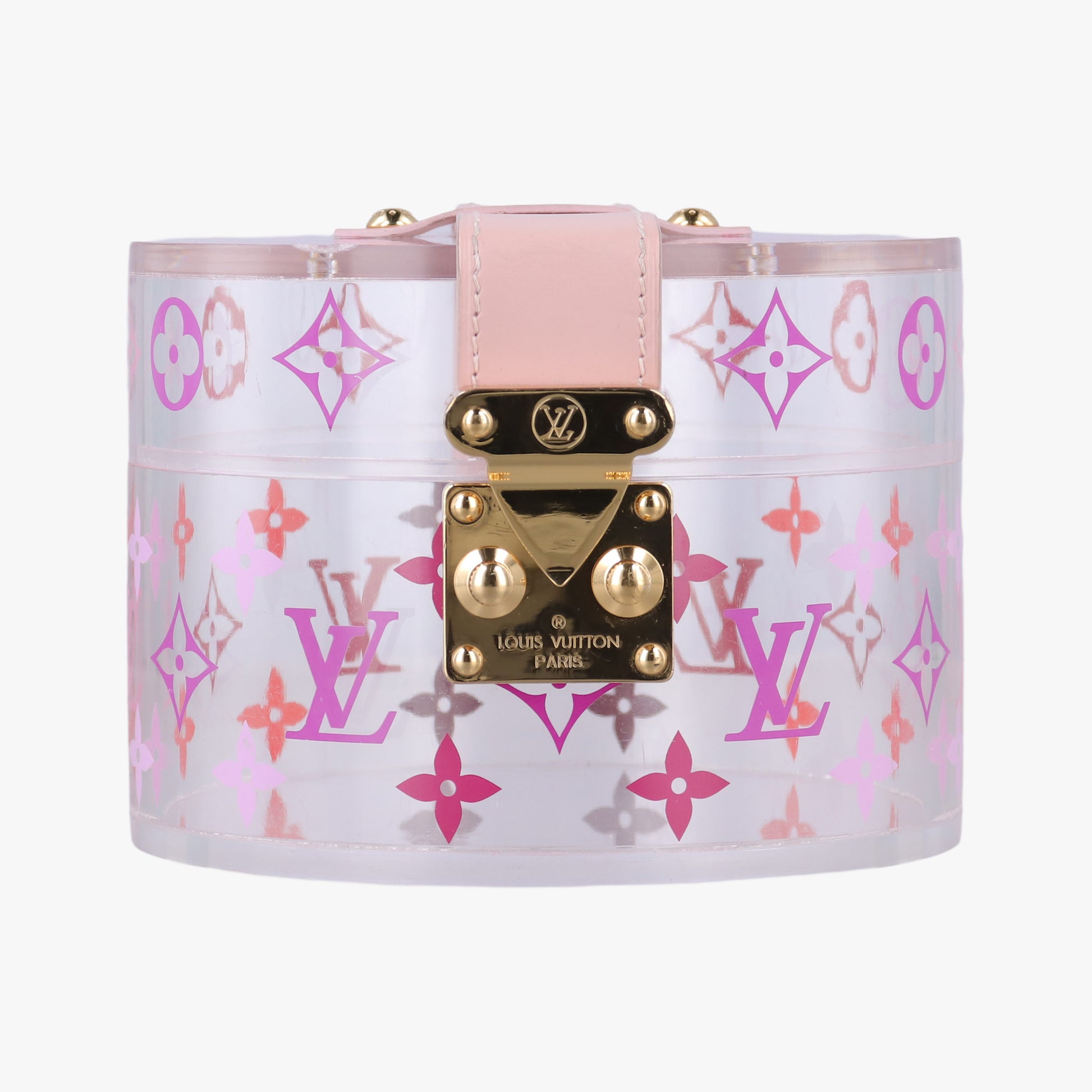 Boite Scott Trunk Jewelry Makeup Box Pink×multicolor Plexiglass GI0362 GI0362 DI0159ボワット スコット トランク ジュエリー メイクボックス ピンク×マルチカラー プレキシガラス GI0362 GI0362 DI0159