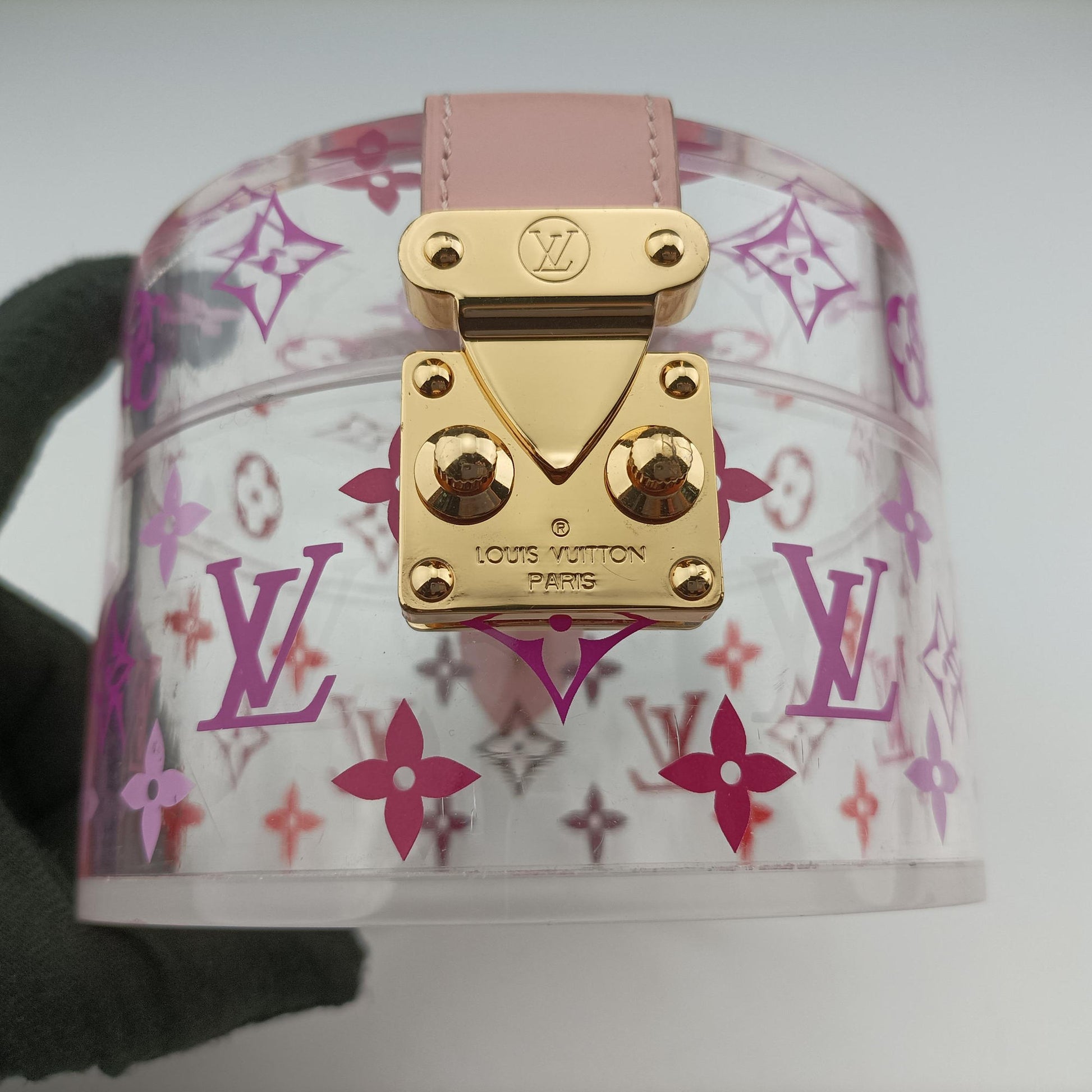 Boite Scott Trunk Jewelry Makeup Box Pink×multicolor Plexiglass GI0362 GI0362 DI0159ボワット スコット トランク ジュエリー メイクボックス ピンク×マルチカラー プレキシガラス GI0362 GI0362 DI0159