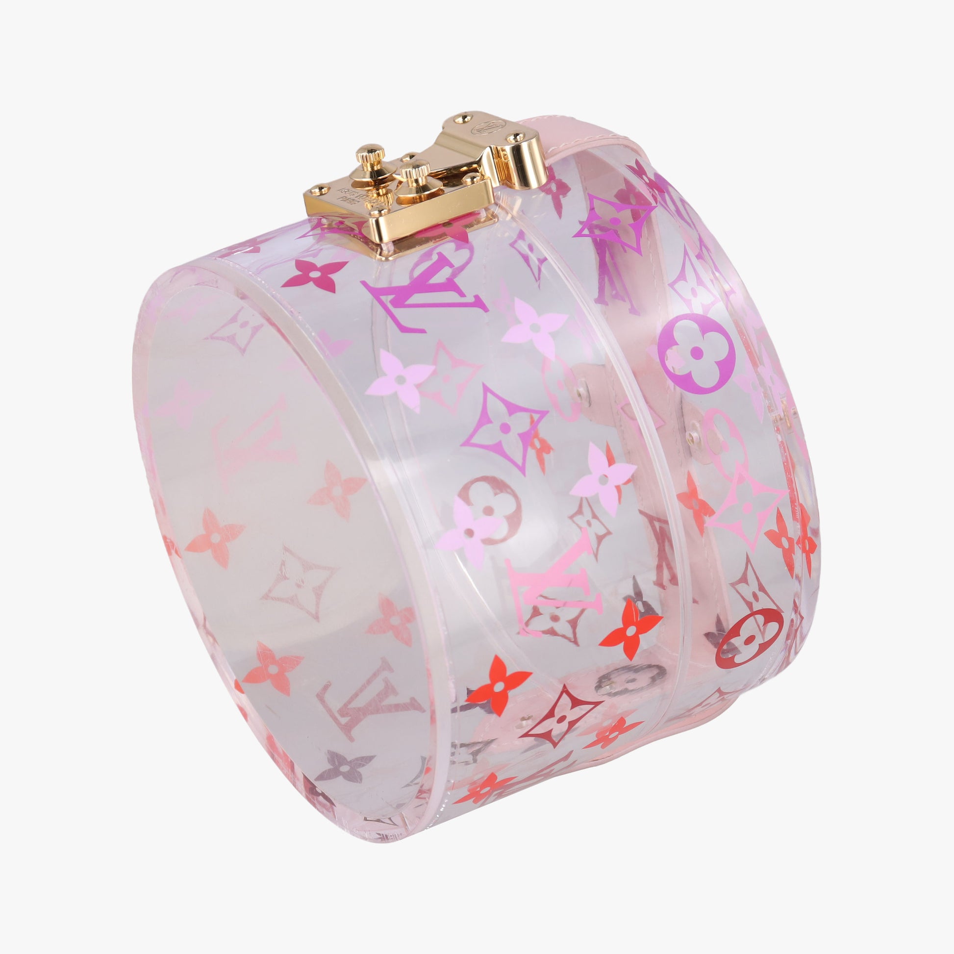 Boite Scott Trunk Jewelry Makeup Box Pink×multicolor Plexiglass GI0362 GI0362 DI0159ボワット スコット トランク ジュエリー メイクボックス ピンク×マルチカラー プレキシガラス GI0362 GI0362 DI0159