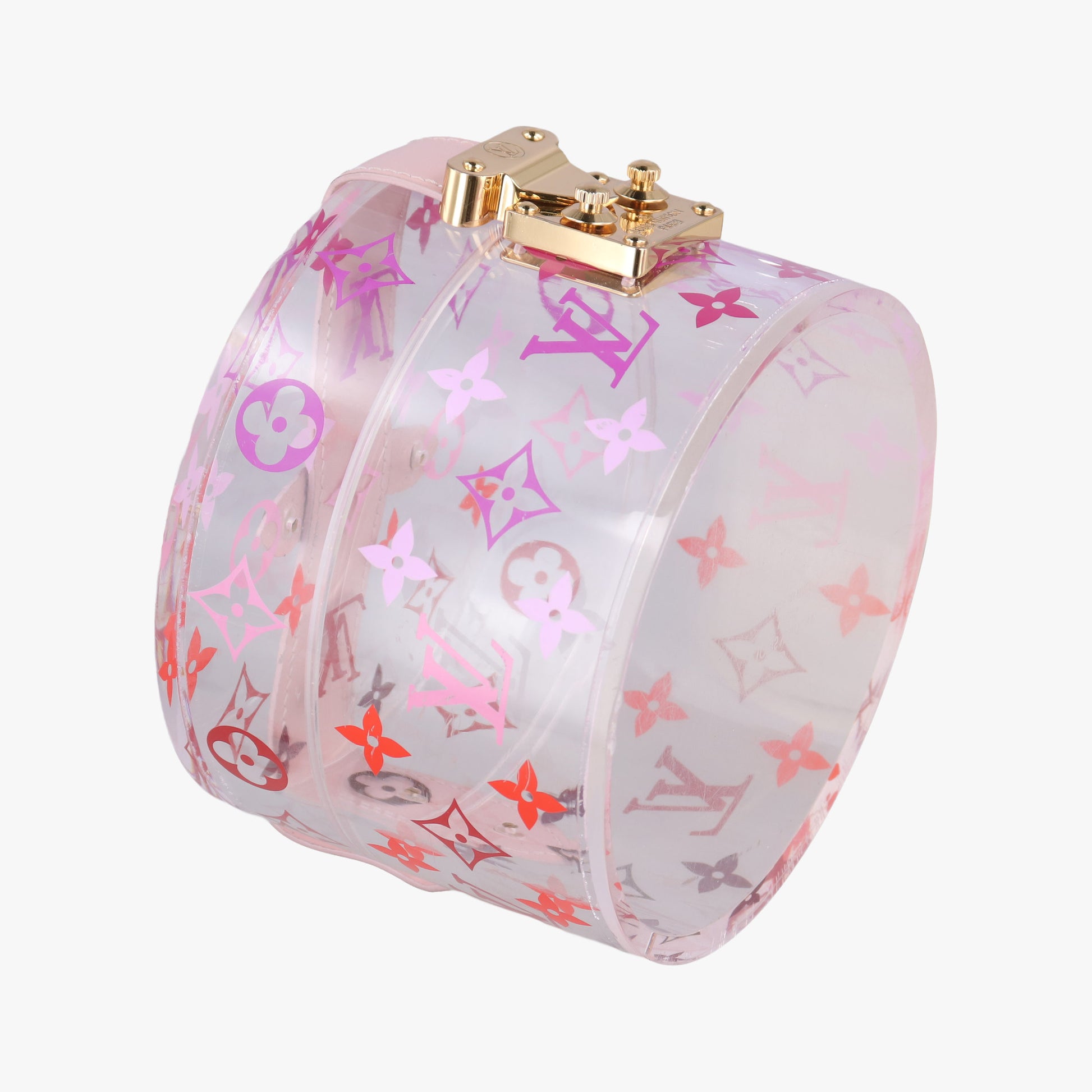 Boite Scott Trunk Jewelry Makeup Box Pink×multicolor Plexiglass GI0362 GI0362 DI0159ボワット スコット トランク ジュエリー メイクボックス ピンク×マルチカラー プレキシガラス GI0362 GI0362 DI0159