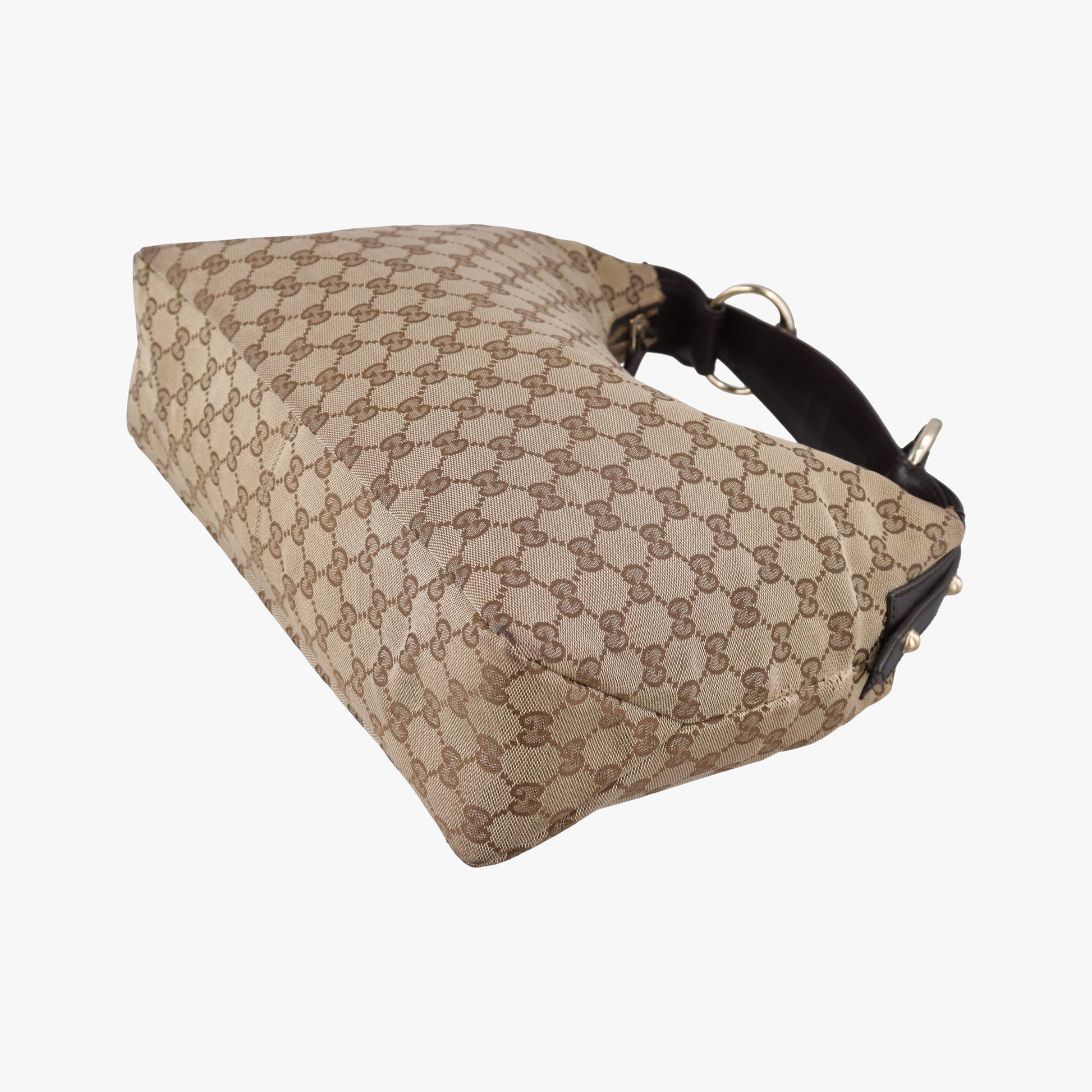 horsebit hobo Brown canvas 115867 C3055594ホースビット ブラウン キャンバス 115867 C3055594