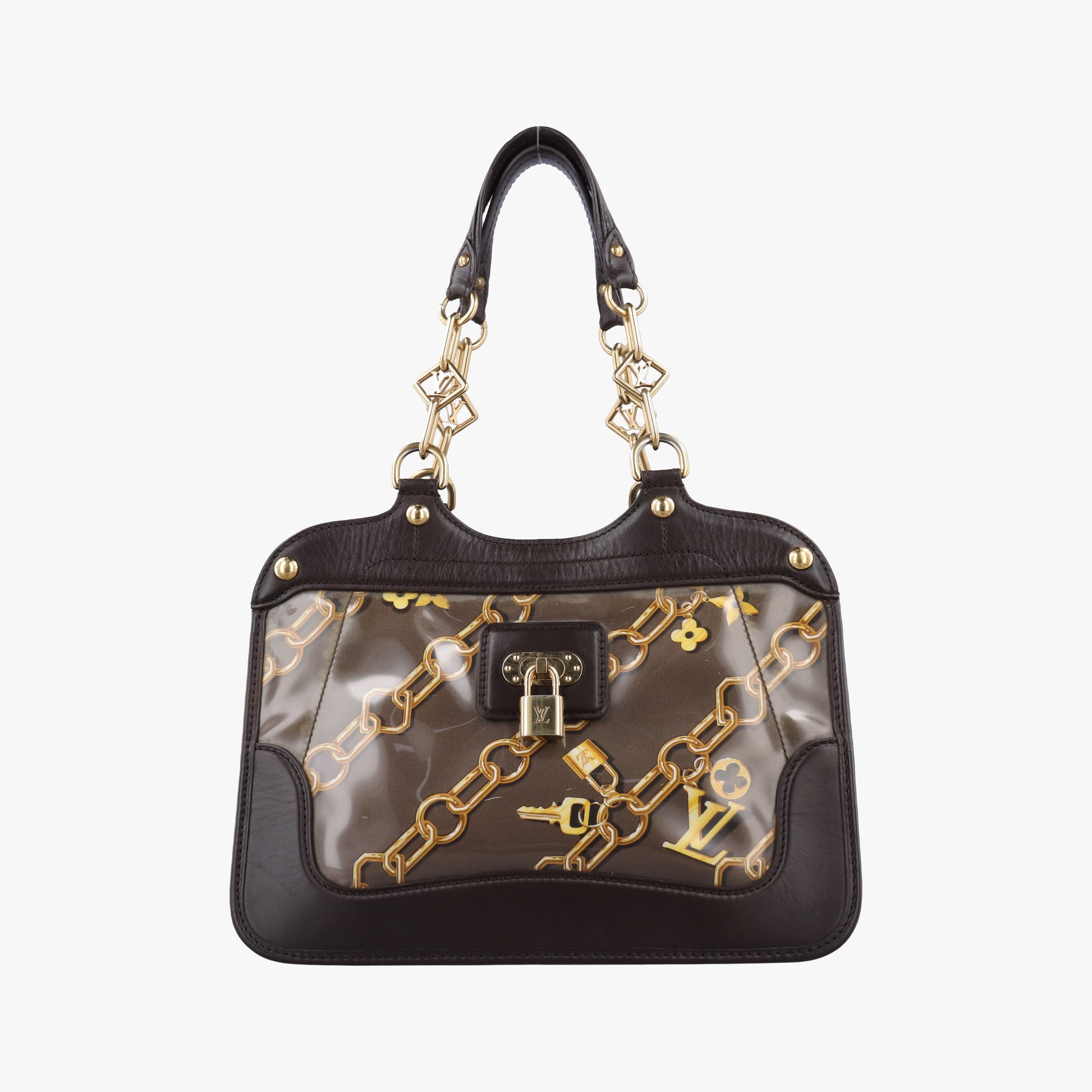 Monogram Charm Cabas Brown x Multicolor Vinyl x Leather M95156 MB0046モノグラム チャーム カバ ブラウン×マルチカラー ビニール×レザー M95156 MB0046