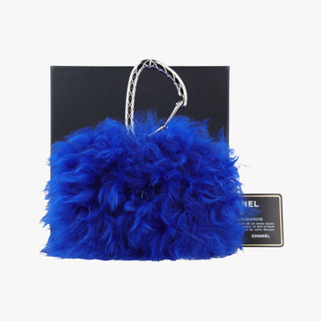 Shearling CC Hook Card Holder Blue wool AP2397 31690490シアリングCCフックカードホルダー ブルー ウール AP2397 31690490