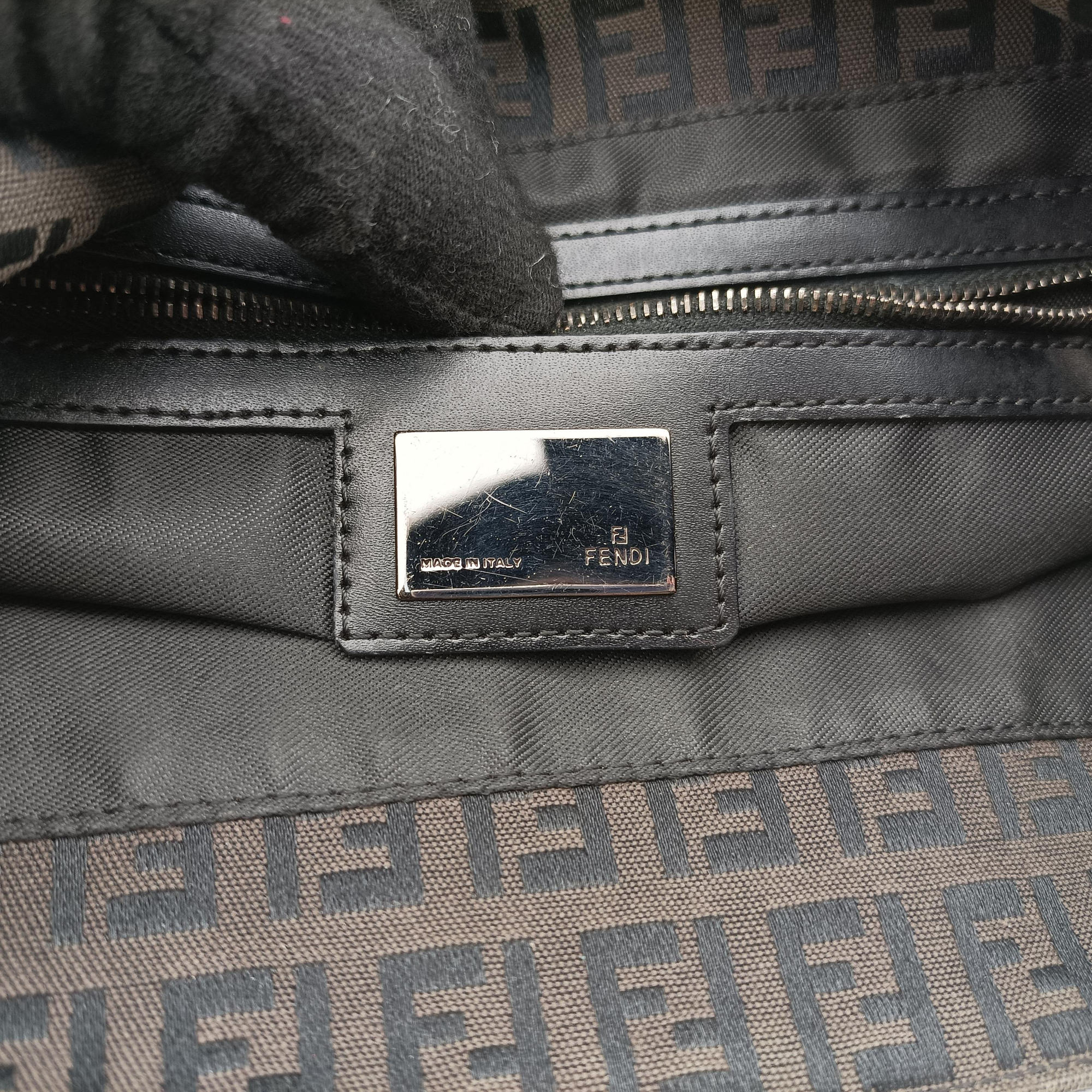 Baguette Zucchino Brown canvas×leather 8BR001 2348-8BR001 038マンマバケット ズッキーノ柄 ブラウン キャンバス×レザー 8BR001 2348-8BR001 038