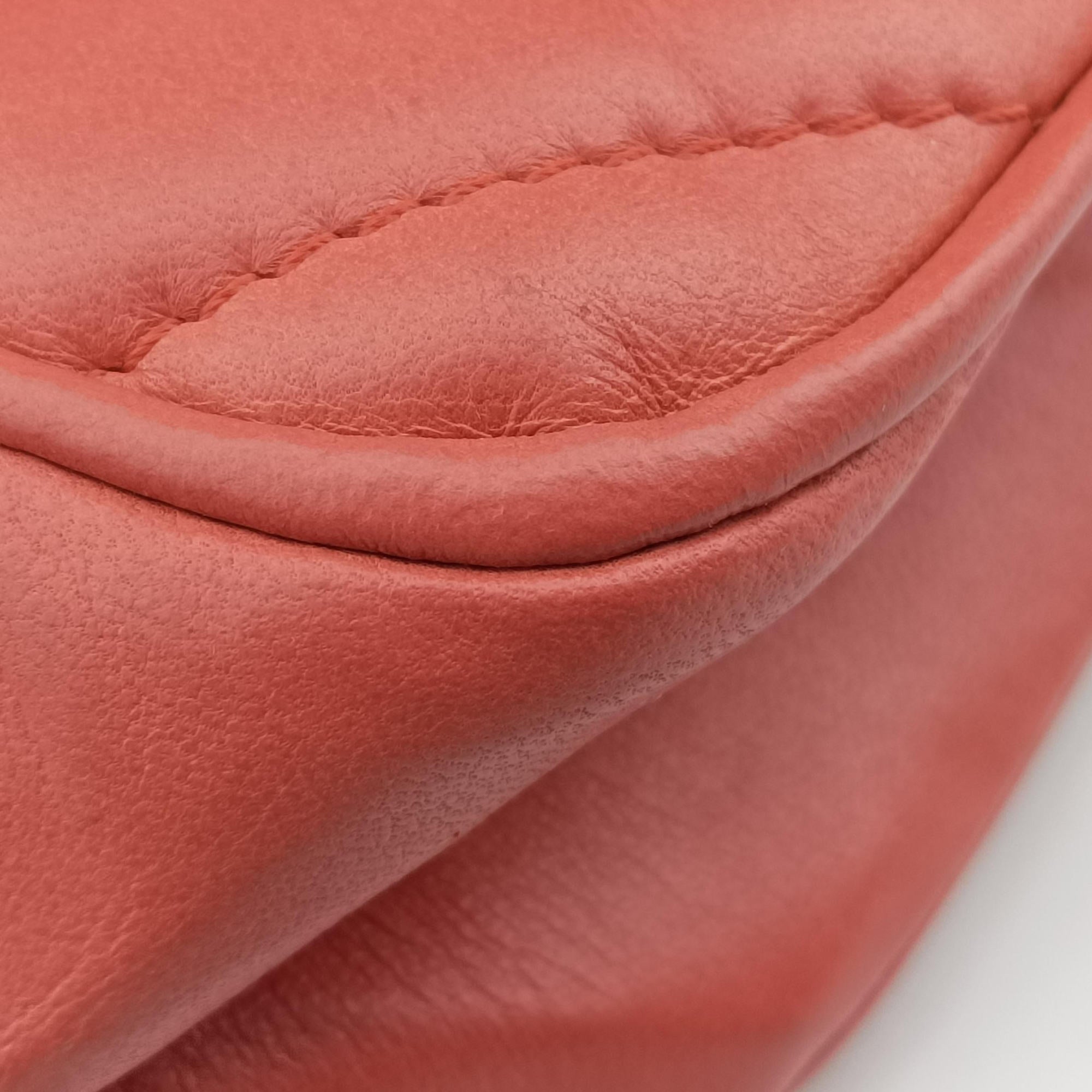 Chevron Jersey Trim Leo Lion Pink Leather A49312 14684588ジャージ Vステッチ ライオン ココマーク ピンク レザー A49312 14684588