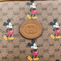 Mickey Mouse Disney collaboration Brown×Multicolour PVC coated canvas×leather 602536 ミッキーマウス ディズニーコラボ ブラウン×マルチカラー PVCコーティングキャンバス×レザー 602536 