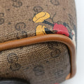 Mickey Mouse Disney collaboration Brown×Multicolour PVC coated canvas×leather 602536 ミッキーマウス ディズニーコラボ ブラウン×マルチカラー PVCコーティングキャンバス×レザー 602536 