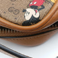 Mickey Mouse Disney collaboration Brown×Multicolour PVC coated canvas×leather 602536 ミッキーマウス ディズニーコラボ ブラウン×マルチカラー PVCコーティングキャンバス×レザー 602536 
