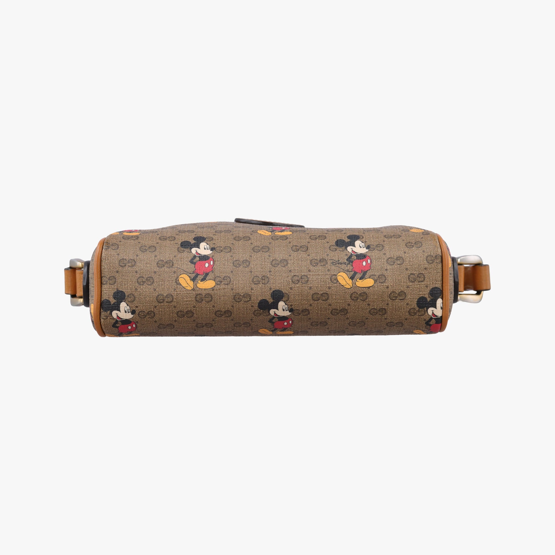 Mickey Mouse Disney collaboration Brown×Multicolour PVC coated canvas×leather 602536 ミッキーマウス ディズニーコラボ ブラウン×マルチカラー PVCコーティングキャンバス×レザー 602536 