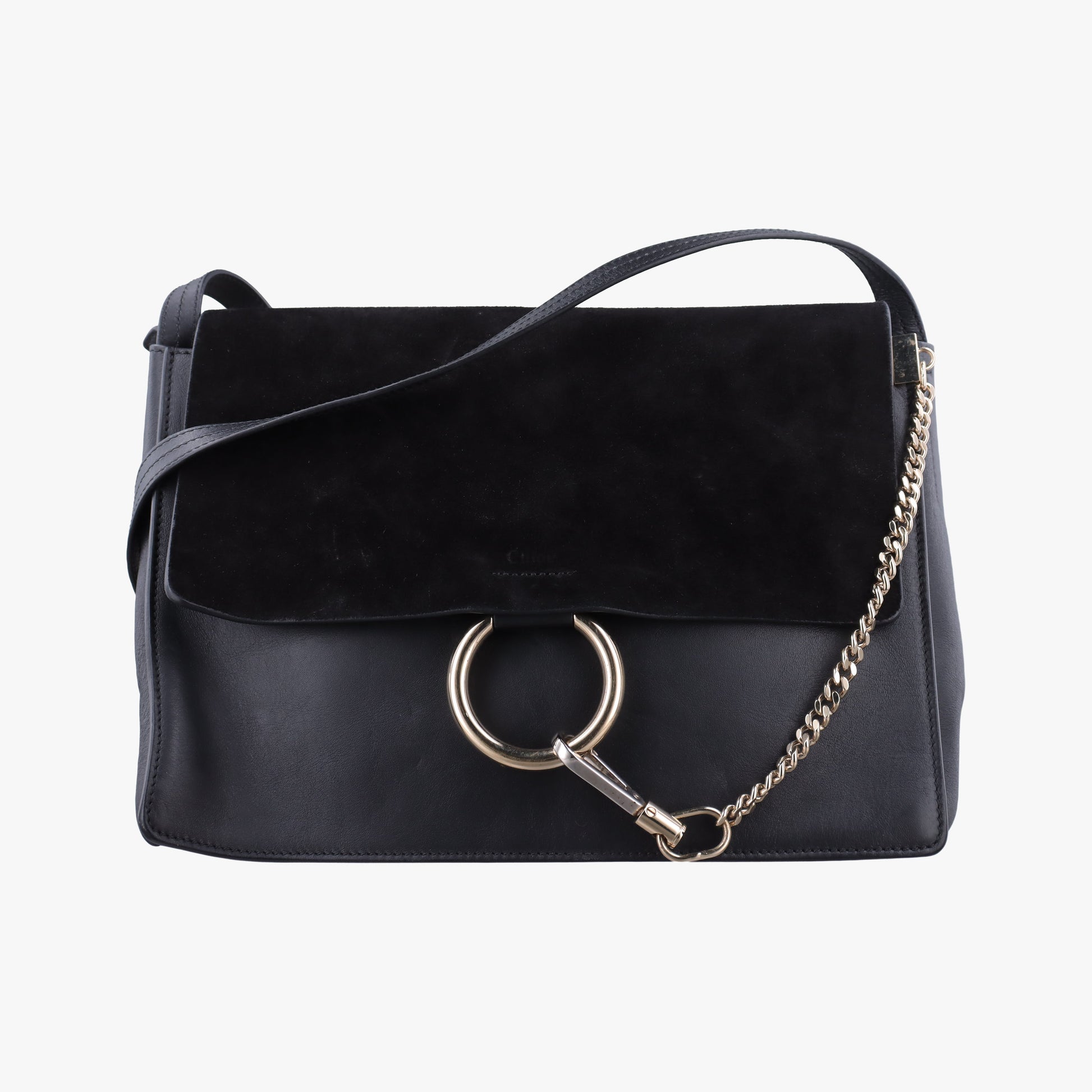 FAYE Black Suede × leather 01-16-50-65フェイ ブラック スエード×レザー 01-16-50-65