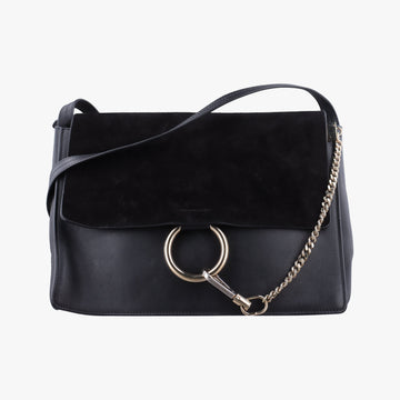 FAYE Black Suede × leather 01-16-50-65フェイ ブラック スエード×レザー 01-16-50-65
