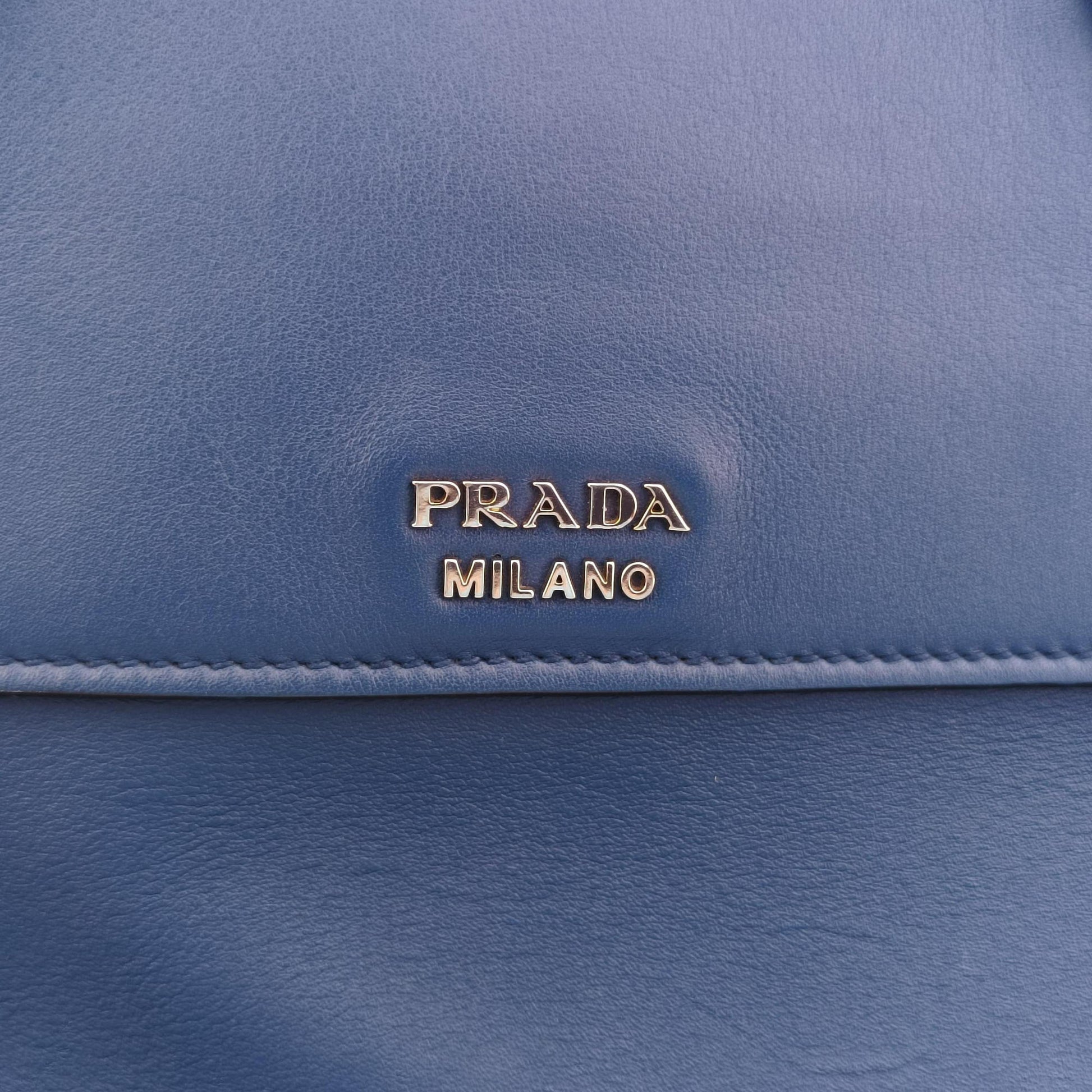 Half Flap Double Turn Lock Blue SAFFIANO Leather BN2821 117 Fハーフフラップダブルターンロック ブルー サフィアーノレザー BN2821 117 F