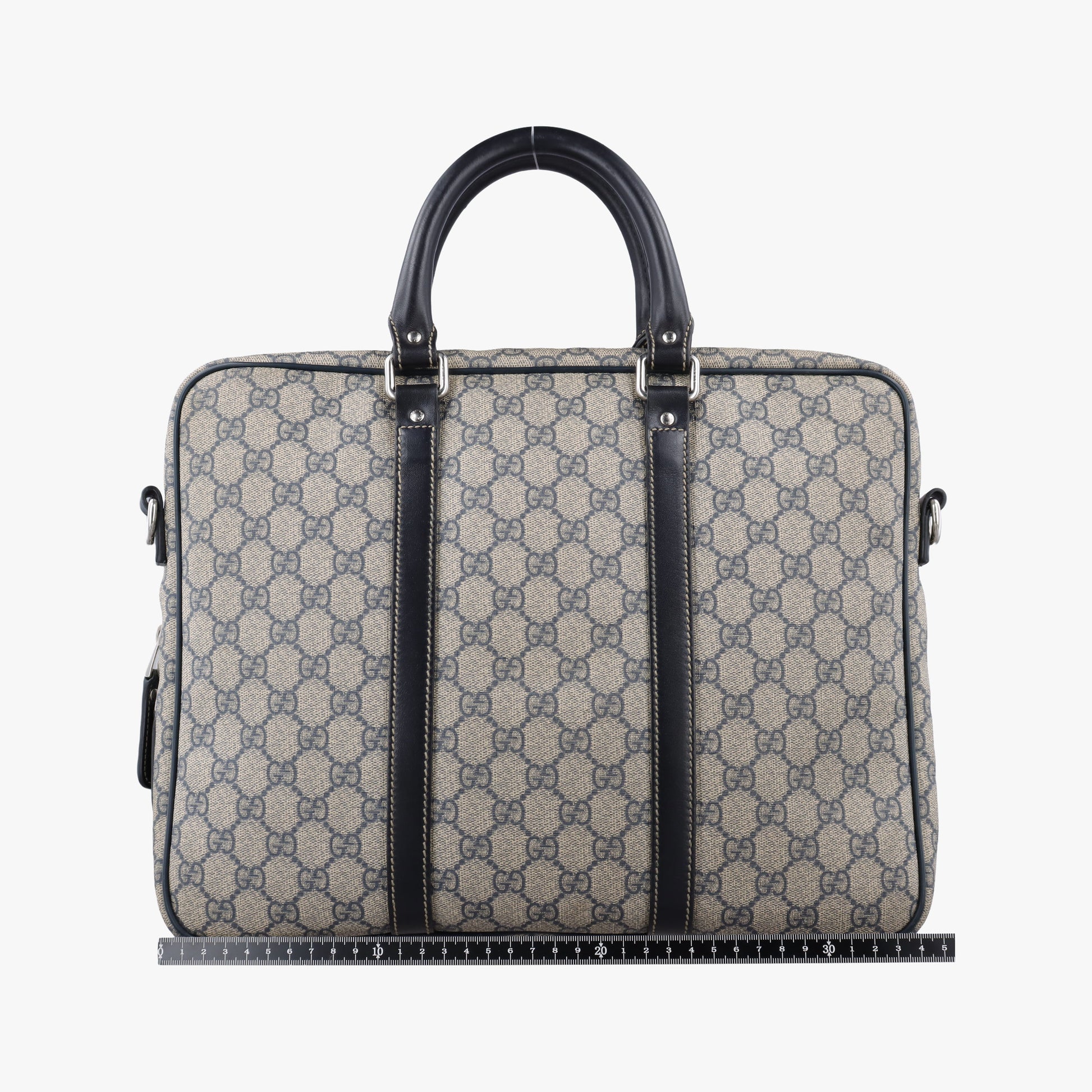 GG Supreme Briefcase Business Beige×Navy PVC coated canvas×Leather 223667 E012328322GGスプリーム ブリーフケース ビジネス ベージュ×ネイビー PVCコーティングキャンバス×レザー 223667 E012328322