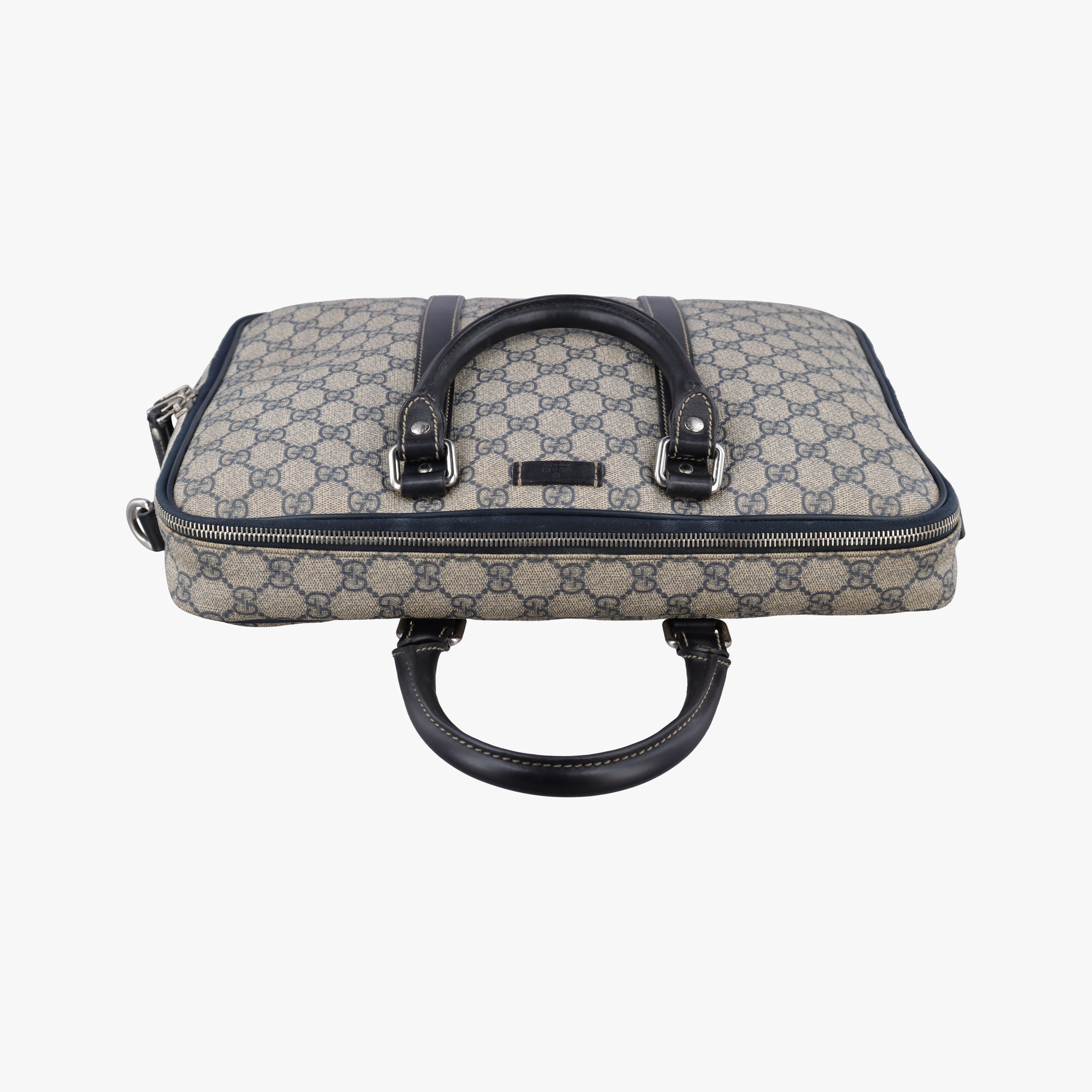 GG Supreme Briefcase Business Beige×Navy PVC coated canvas×Leather 223667 E012328322GGスプリーム ブリーフケース ビジネス ベージュ×ネイビー PVCコーティングキャンバス×レザー 223667 E012328322