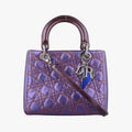 Lady Dior Purple×Orange×Brown Lambskin 15-BO-1111レディディオール パープル×オレンジ×ブラウン ラムスキン 15-BO-1111