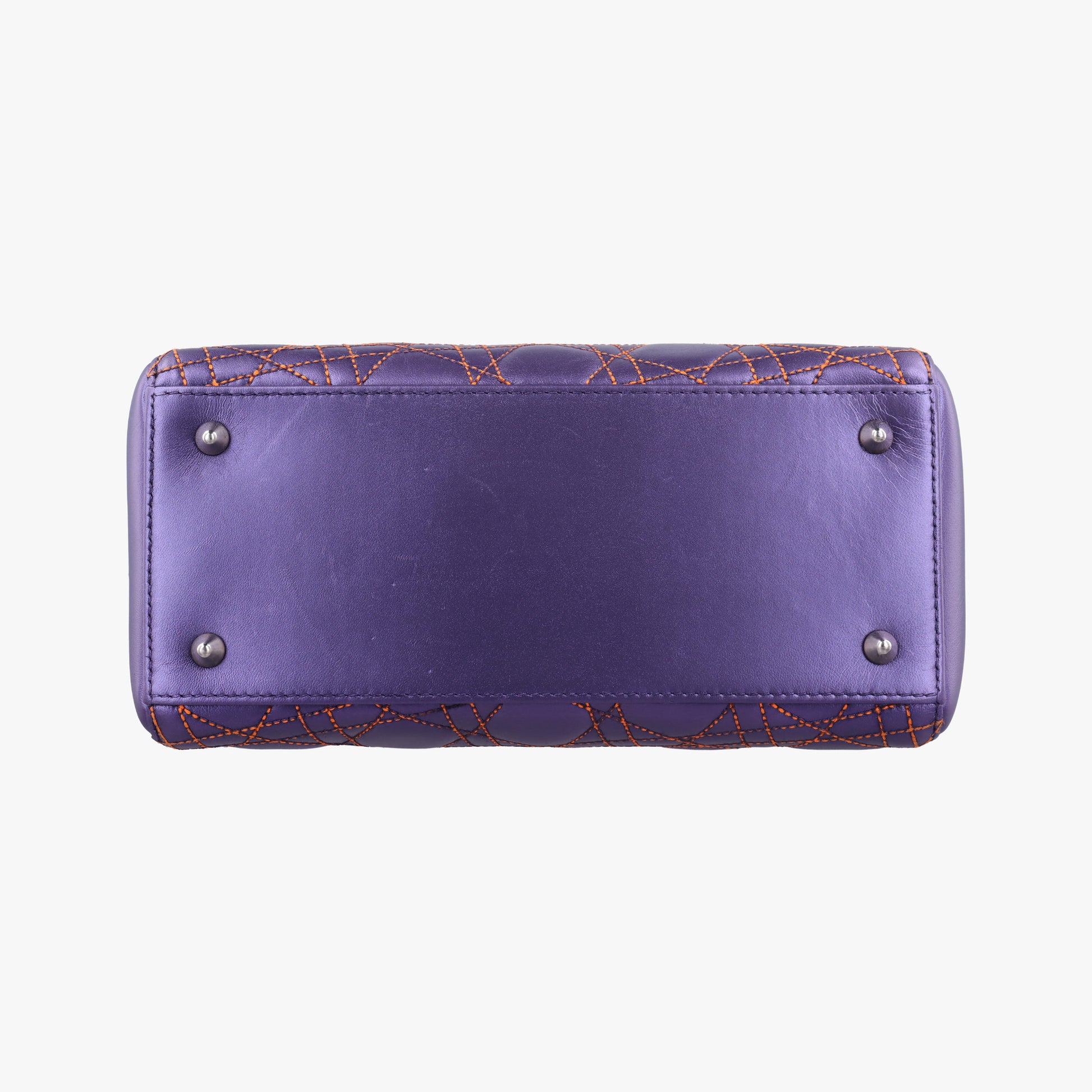 Lady Dior Purple×Orange×Brown Lambskin 15-BO-1111レディディオール パープル×オレンジ×ブラウン ラムスキン 15-BO-1111