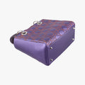 Lady Dior Purple×Orange×Brown Lambskin 15-BO-1111レディディオール パープル×オレンジ×ブラウン ラムスキン 15-BO-1111