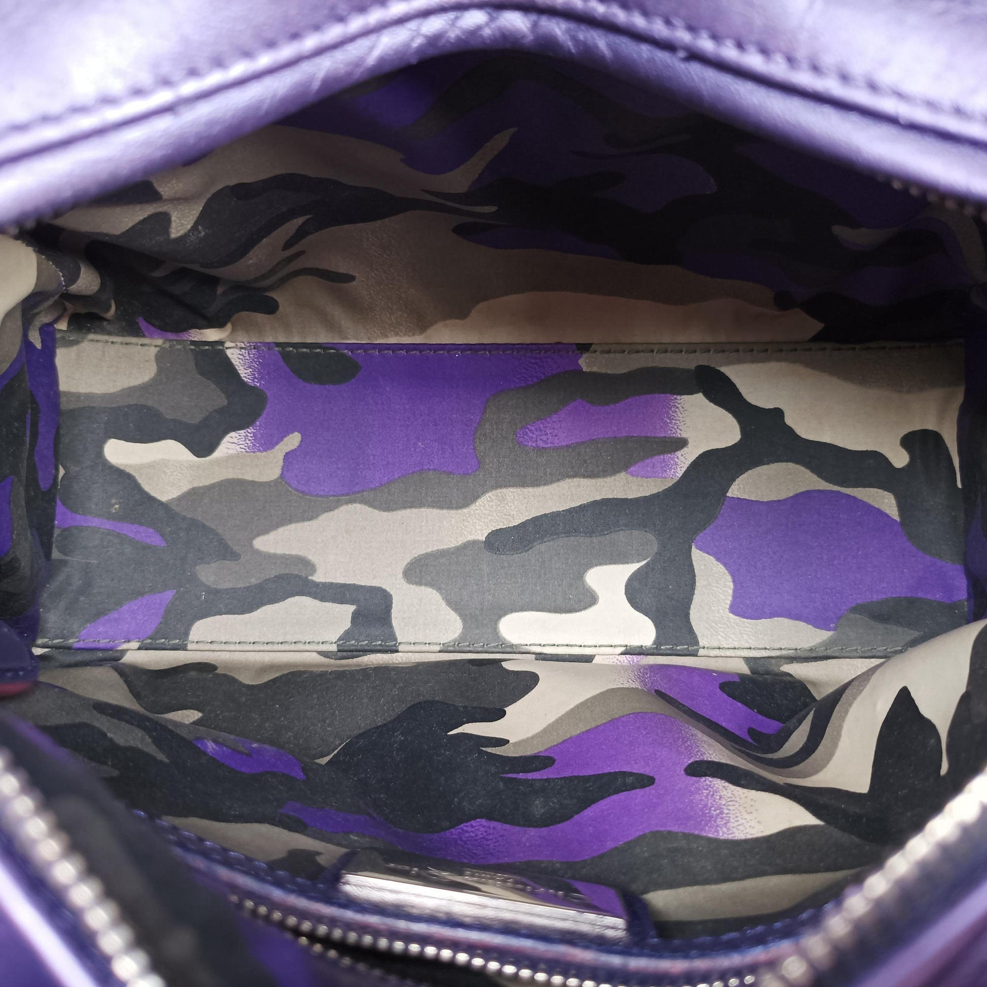 Lady Dior Purple×Orange×Brown Lambskin 15-BO-1111レディディオール パープル×オレンジ×ブラウン ラムスキン 15-BO-1111
