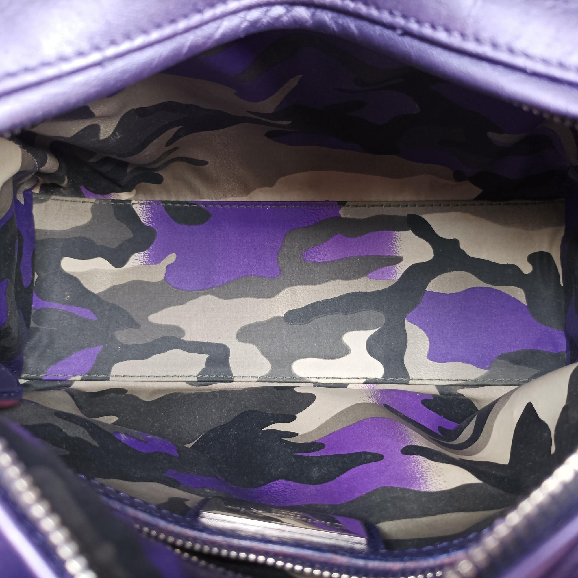 Lady Dior Purple×Orange×Brown Lambskin 15-BO-1111レディディオール パープル×オレンジ×ブラウン ラムスキン 15-BO-1111