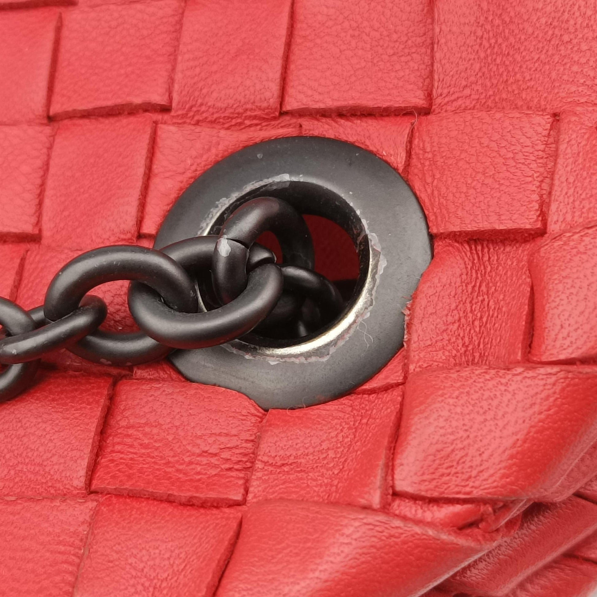 Duo Intrecciato Red lambskin B02932886Nデュオ イントレチャート レッド ラムスキン B02932886N