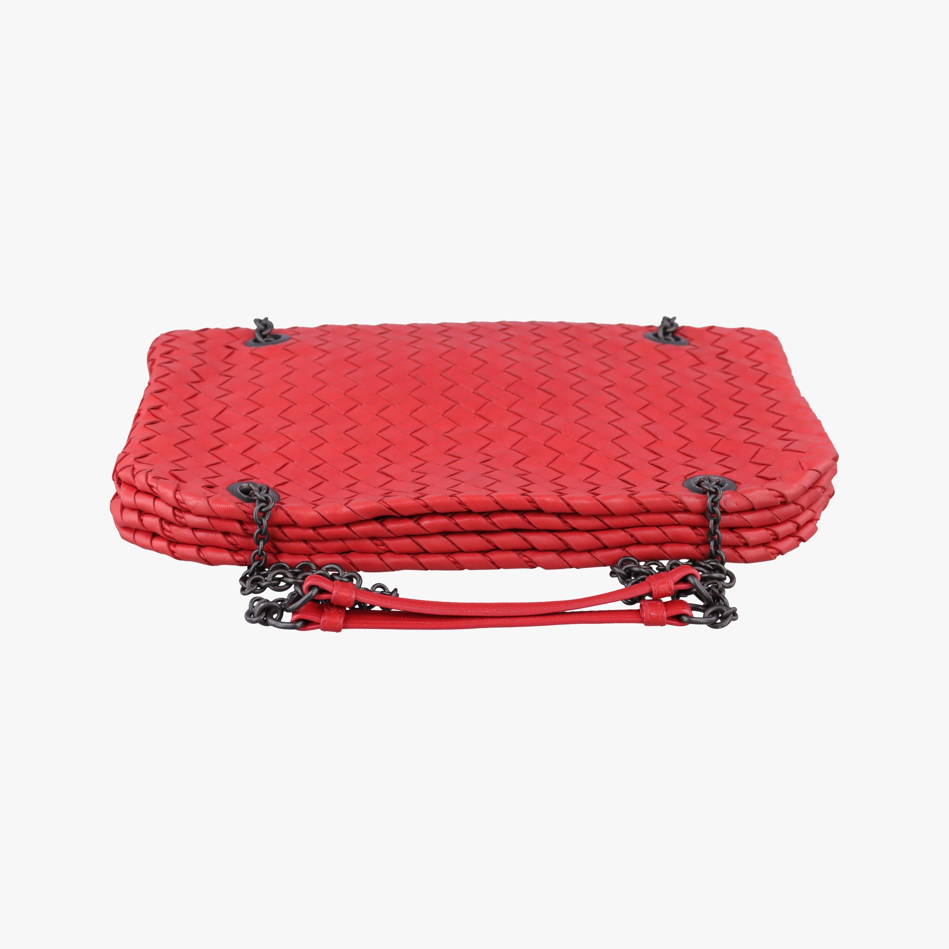 Duo Intrecciato Red lambskin B02932886Nデュオ イントレチャート レッド ラムスキン B02932886N