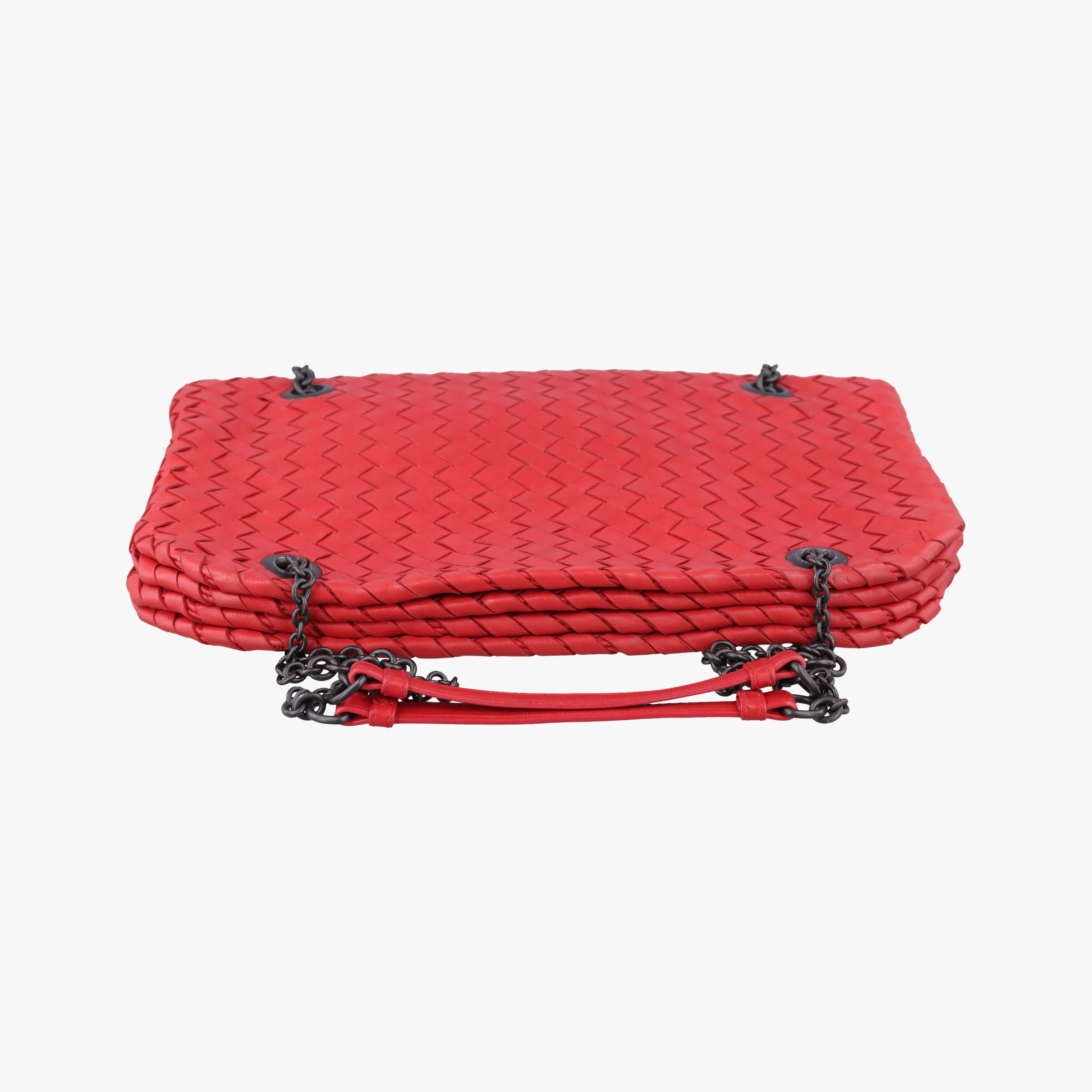 Duo Intrecciato Red lambskin B02932886Nデュオ イントレチャート レッド ラムスキン B02932886N